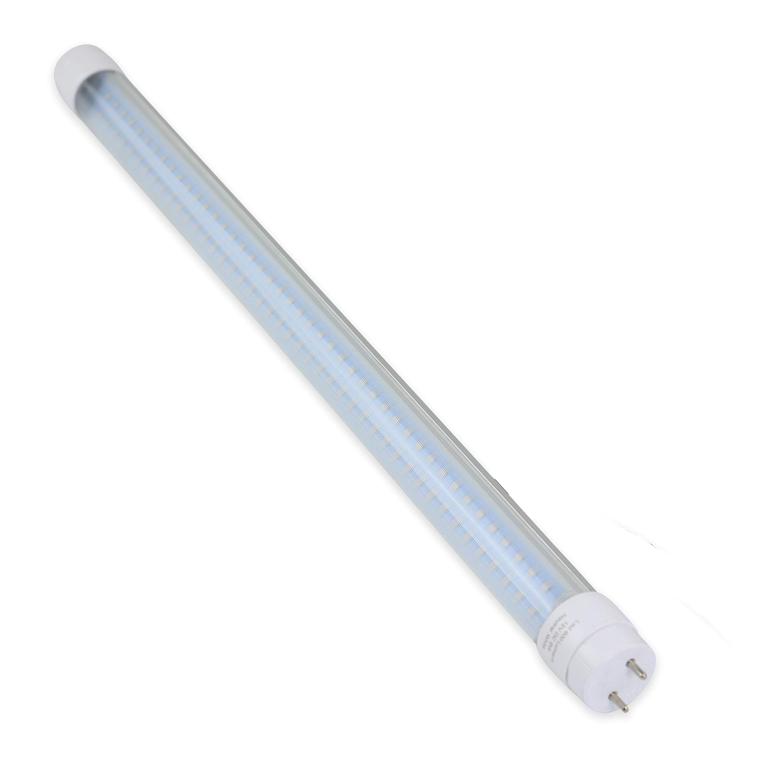 Leisure LED RV Light Bulb T8 18" Replacement, 600 Lumen Natural White, Aluminum