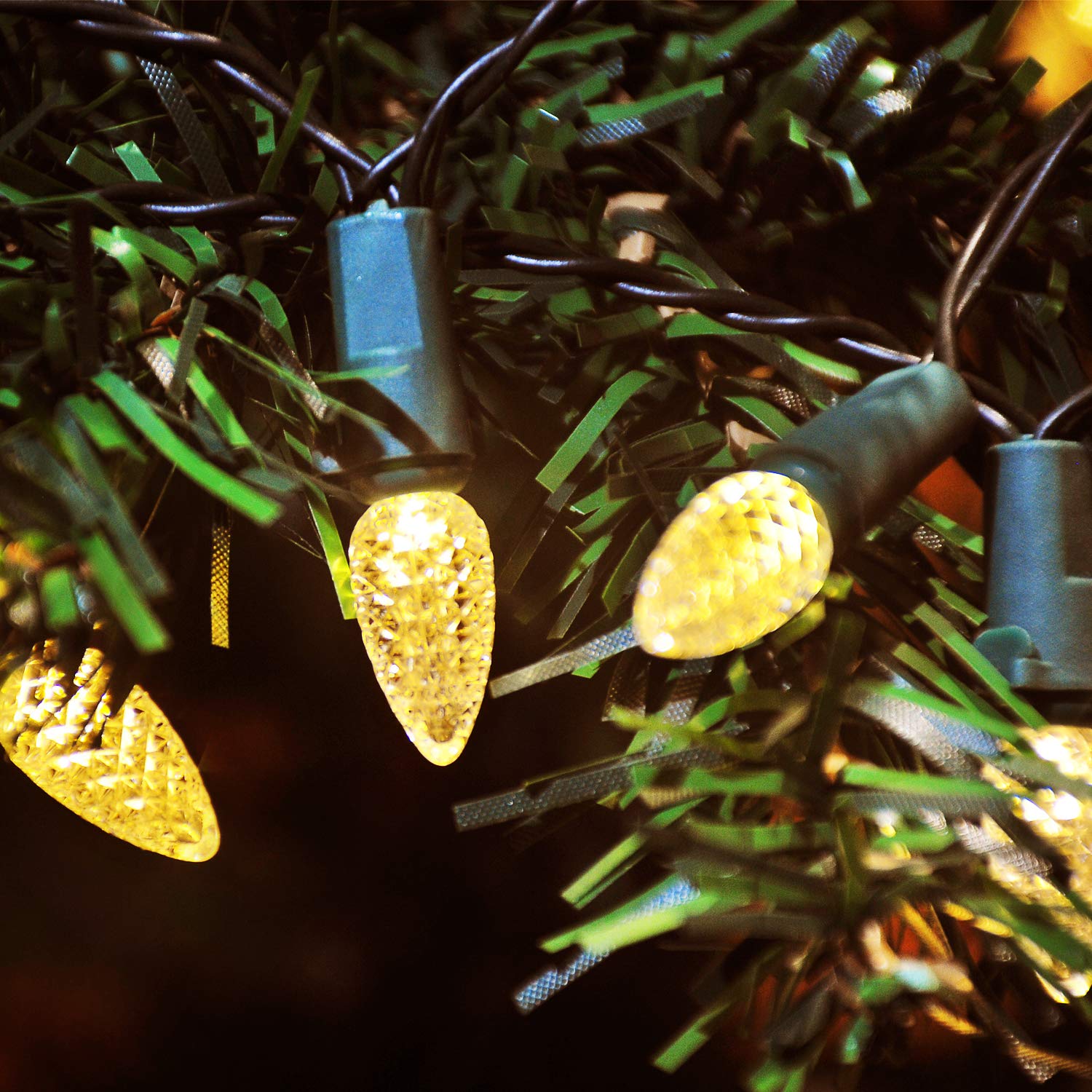 Asenek Battery Operated String Lights - 18Ft 50 Led C3 String Lights Christmas Lights Battery Powered String Lights For Indoor O