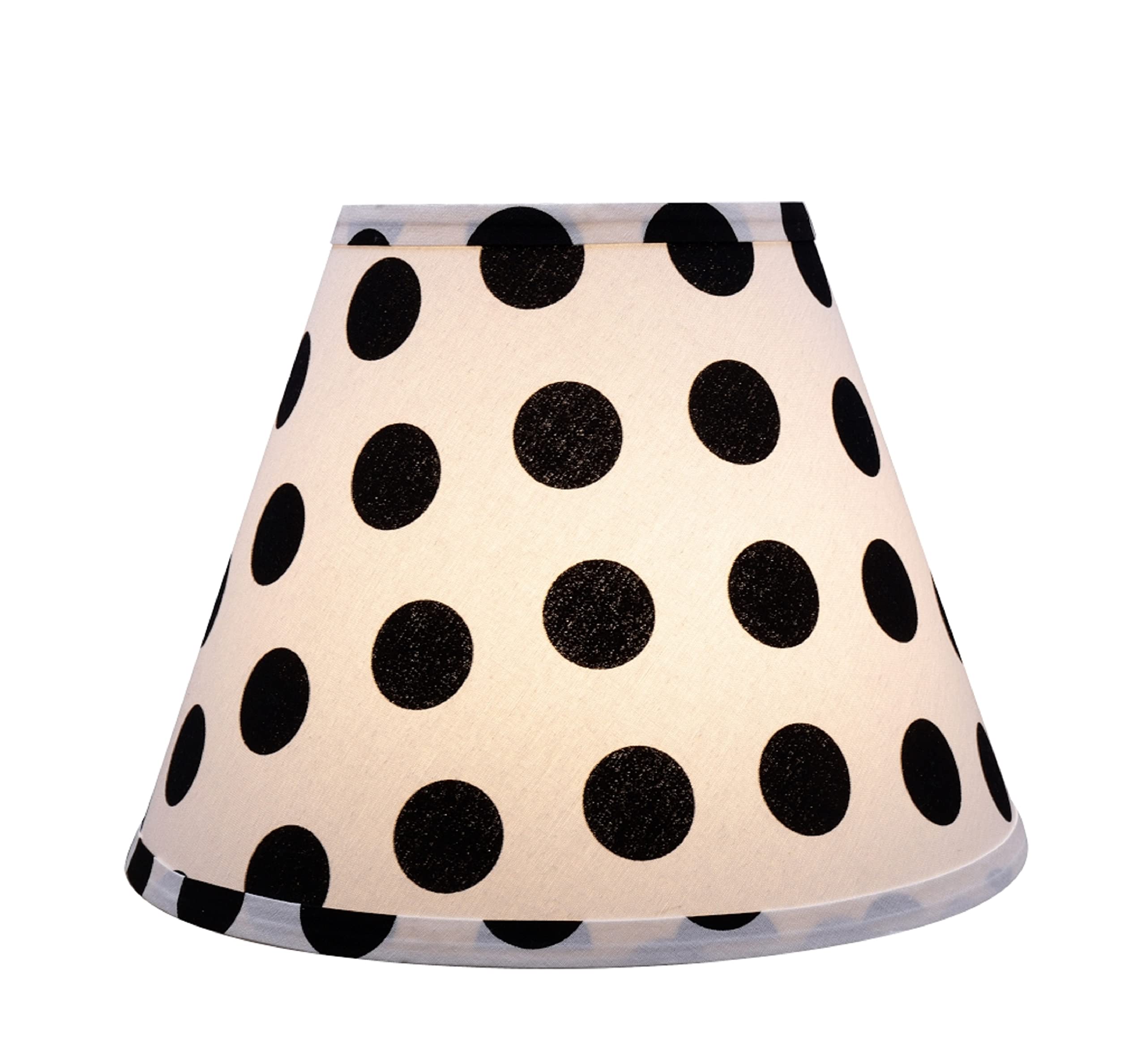 Aspen Creative Lamp Shade, Transitional Empire Shape, Tetoron Cotton, Off White, 6in Top x 12in Bottom x 9in Slant Height, Model 32621