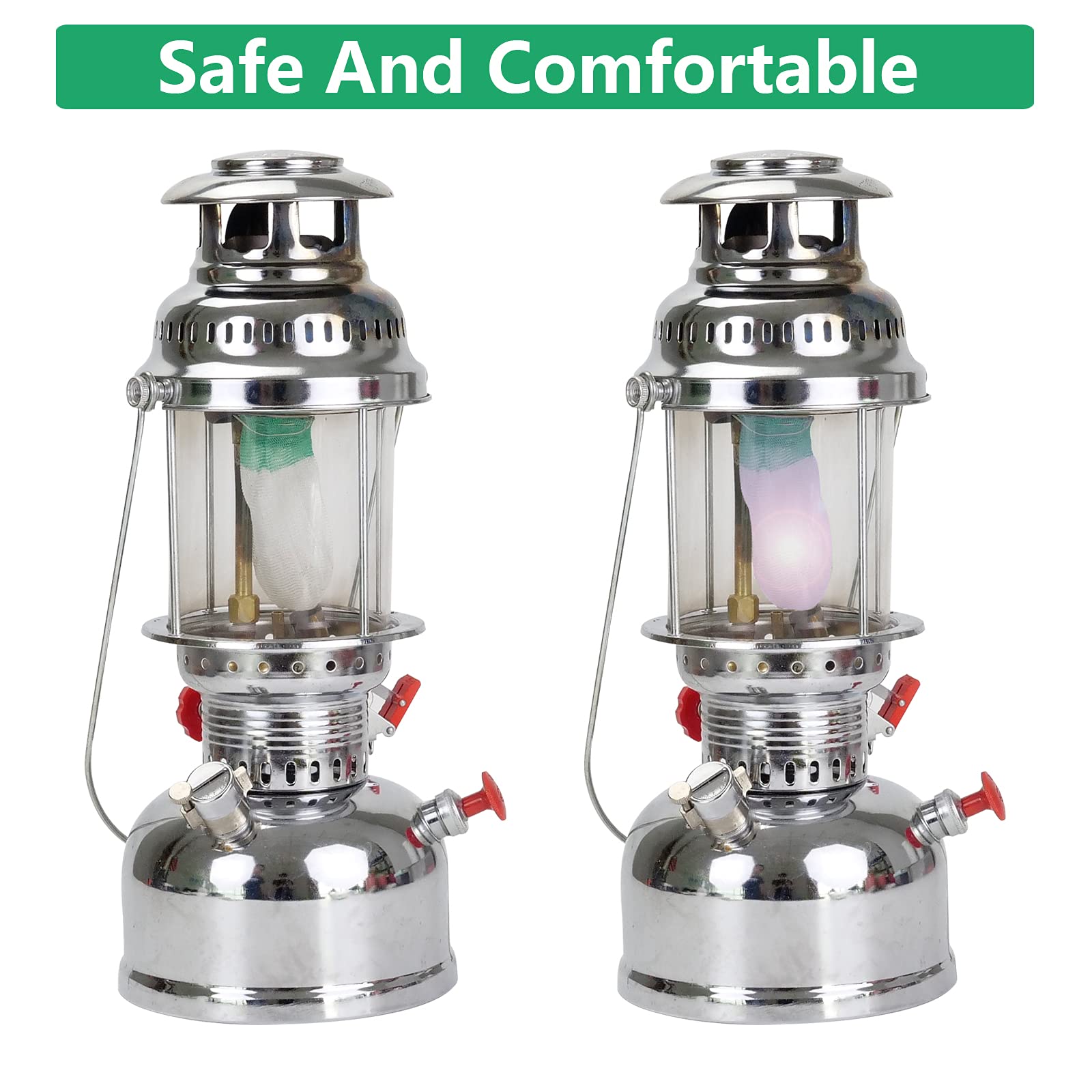 PoilawHm Propane Lantern Mantles, Rayon, 20 Pcs, Outdoor Camping Light Mantles, Natural Color