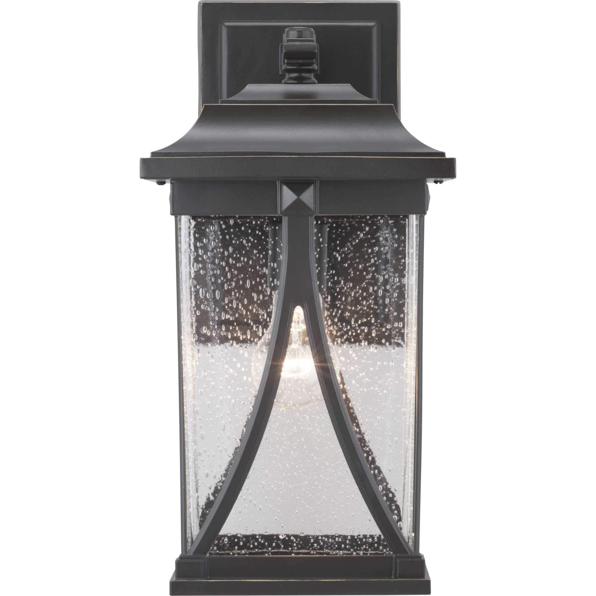 Progress Lighting Wall Lantern Light, 1-Light, Clear Seeded Glass, Antique Bronze, Model P560114-020