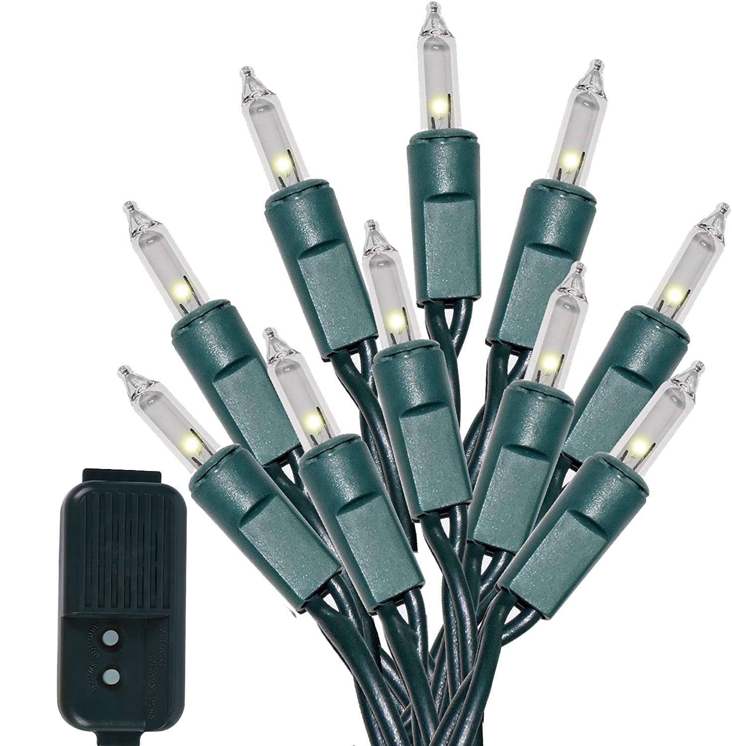 Indoor/Outdoor Multi-Color Musical Christmas Lights - Plays 25 Classical Holiday Songs - 8 Function Chaser - Green Wire - 26 Ft 