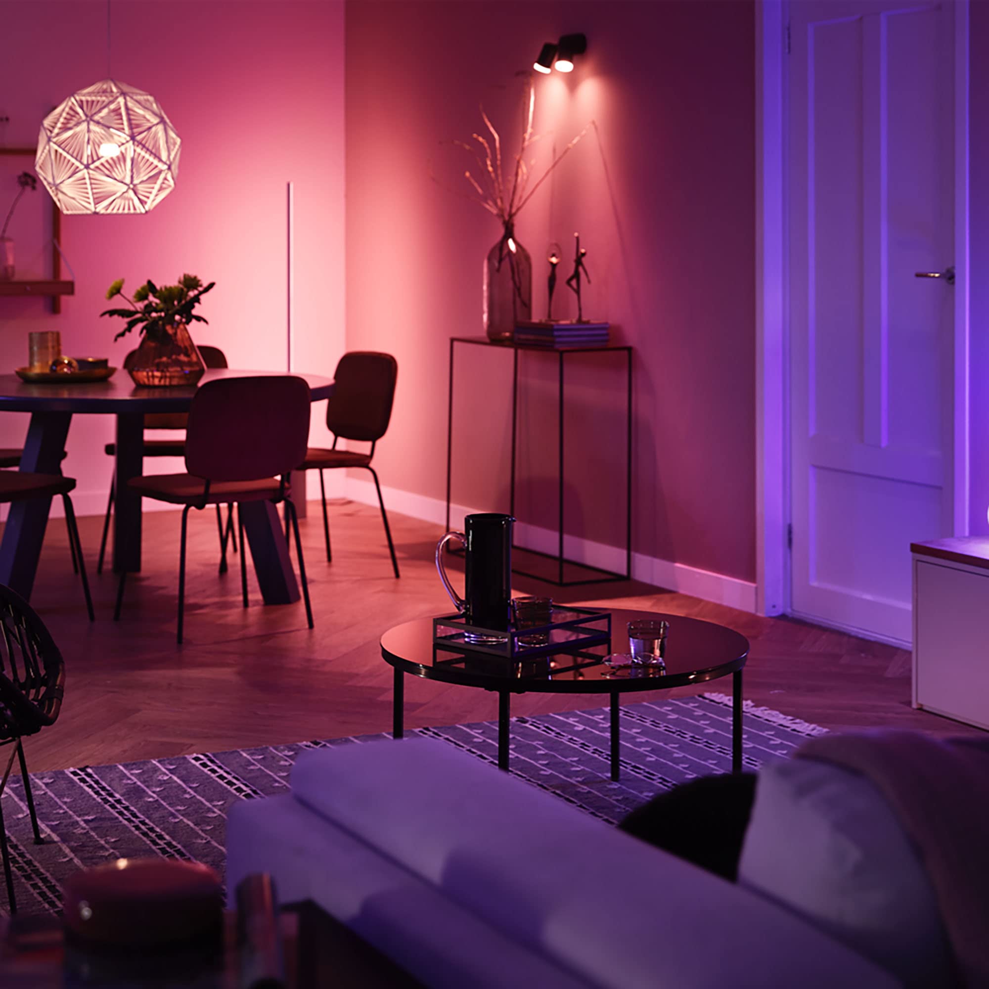 Philips Hue A19 Led Smart Bulb Starter Kit, 4 A19 Bulbs, 1 Hue Hub