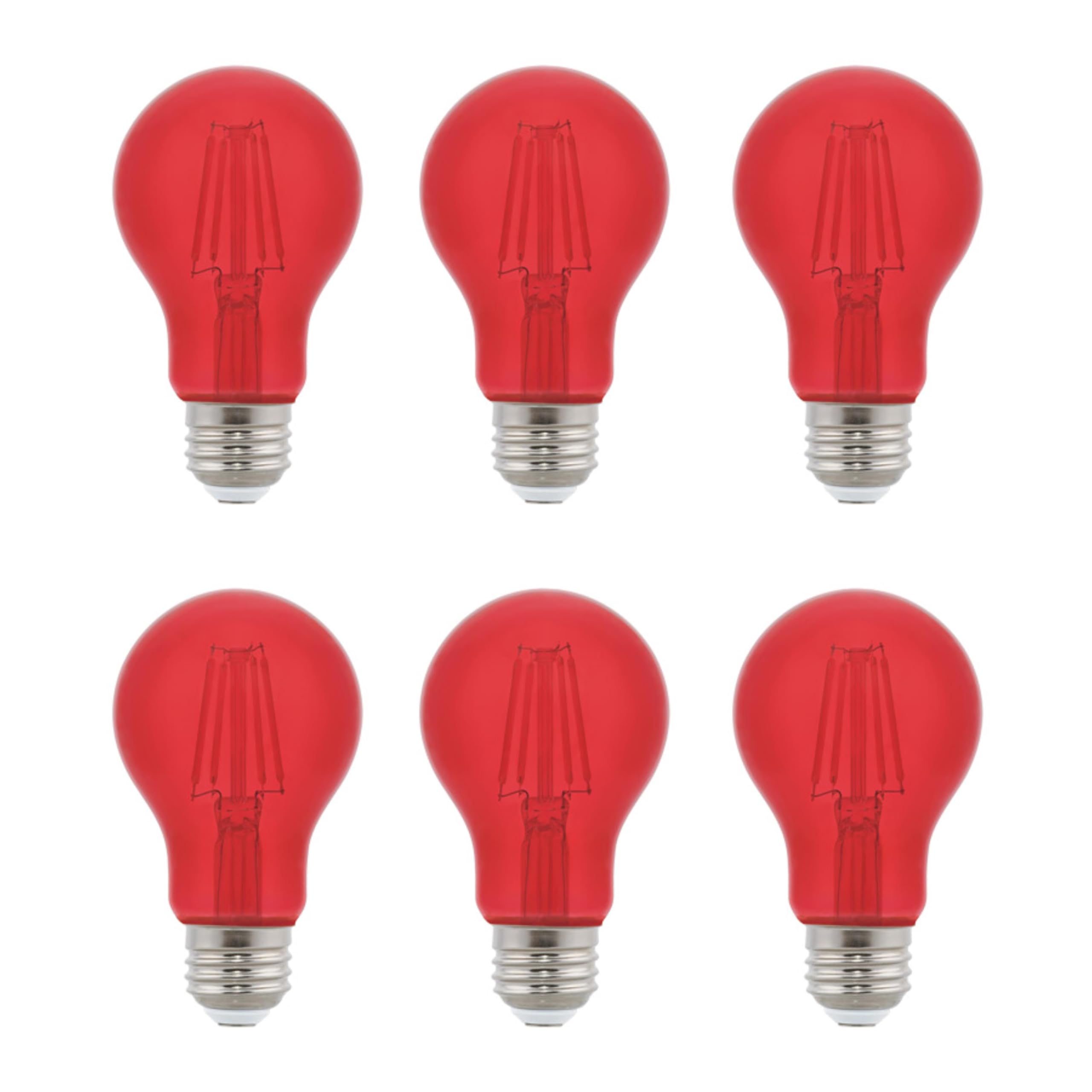Westinghouse Lighting 5330000 4.5 Watt (40 Watt Equivalent) A19 Red Filament Led Light Bulb, Medium Base