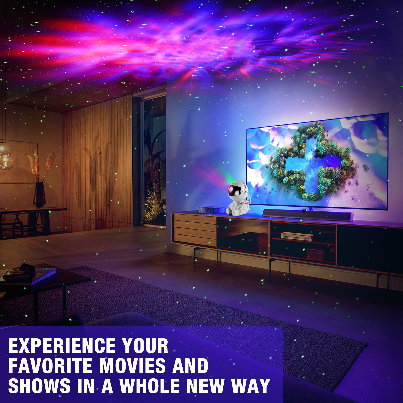 XHSY Astronaut Projector Star Projector Galaxy Light CKM-0002 Plastic White2