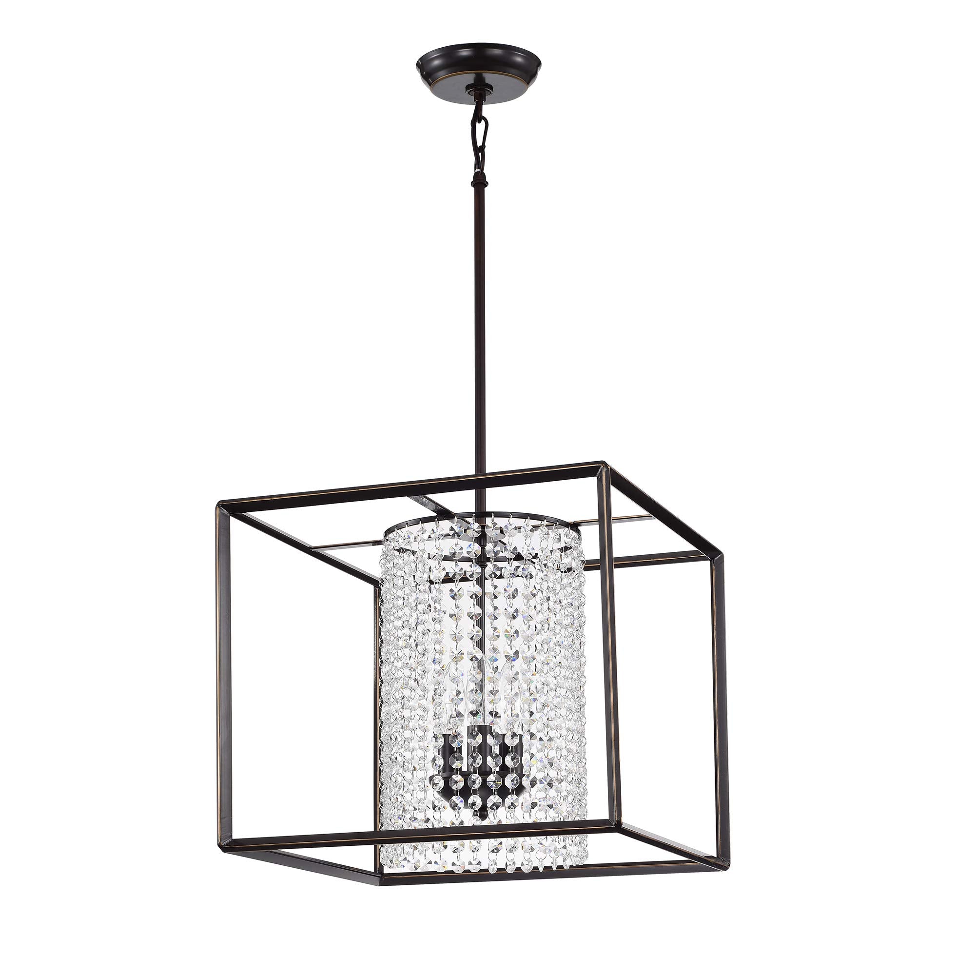 Warehouse of Tiffany IMP29/3ORB Lorette Oil Rubbed Bronze 3-Light Crystal Chandelier