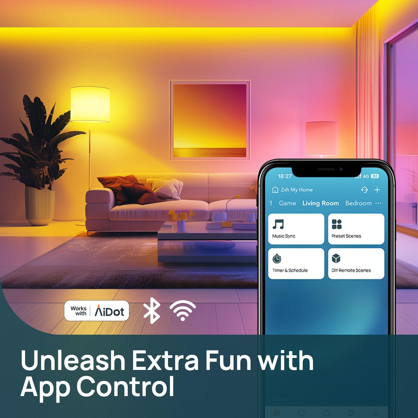 Linkind Smart Light Bulbs With Remote Control, Smart Bulb That Work With Alexa & Google Home, 16 Million Color Changing Light Bu