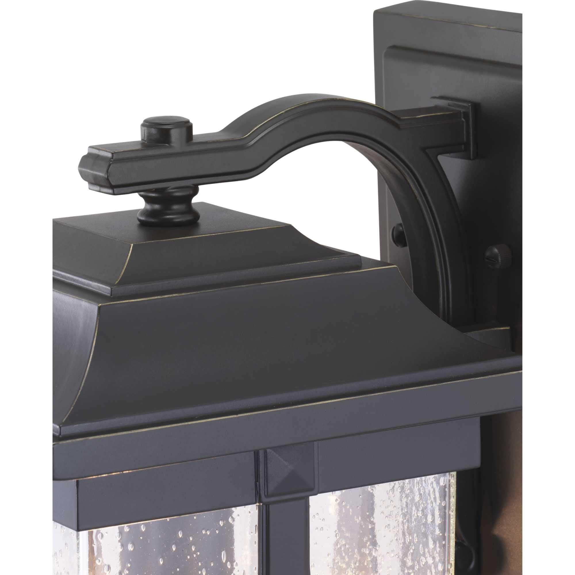 Progress Lighting Wall Lantern Light, 1-Light, Clear Seeded Glass, Antique Bronze, Model P560114-020