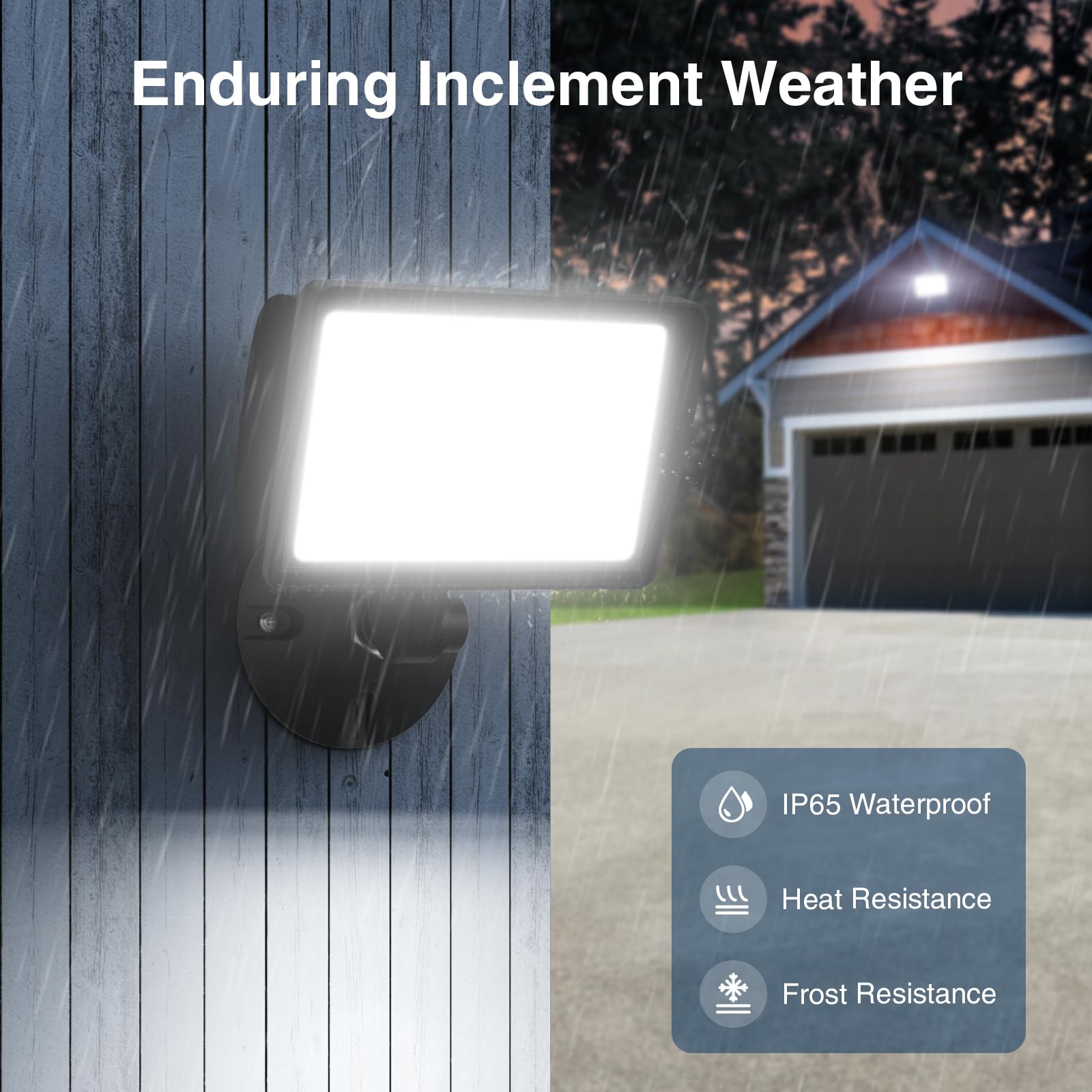 Onforu 65W Led Flood Lights Outdoor With Knuckle Mount, 7800Lm Super Bright Security Lights, Ip66 Waterproof Garage Lights, 6500