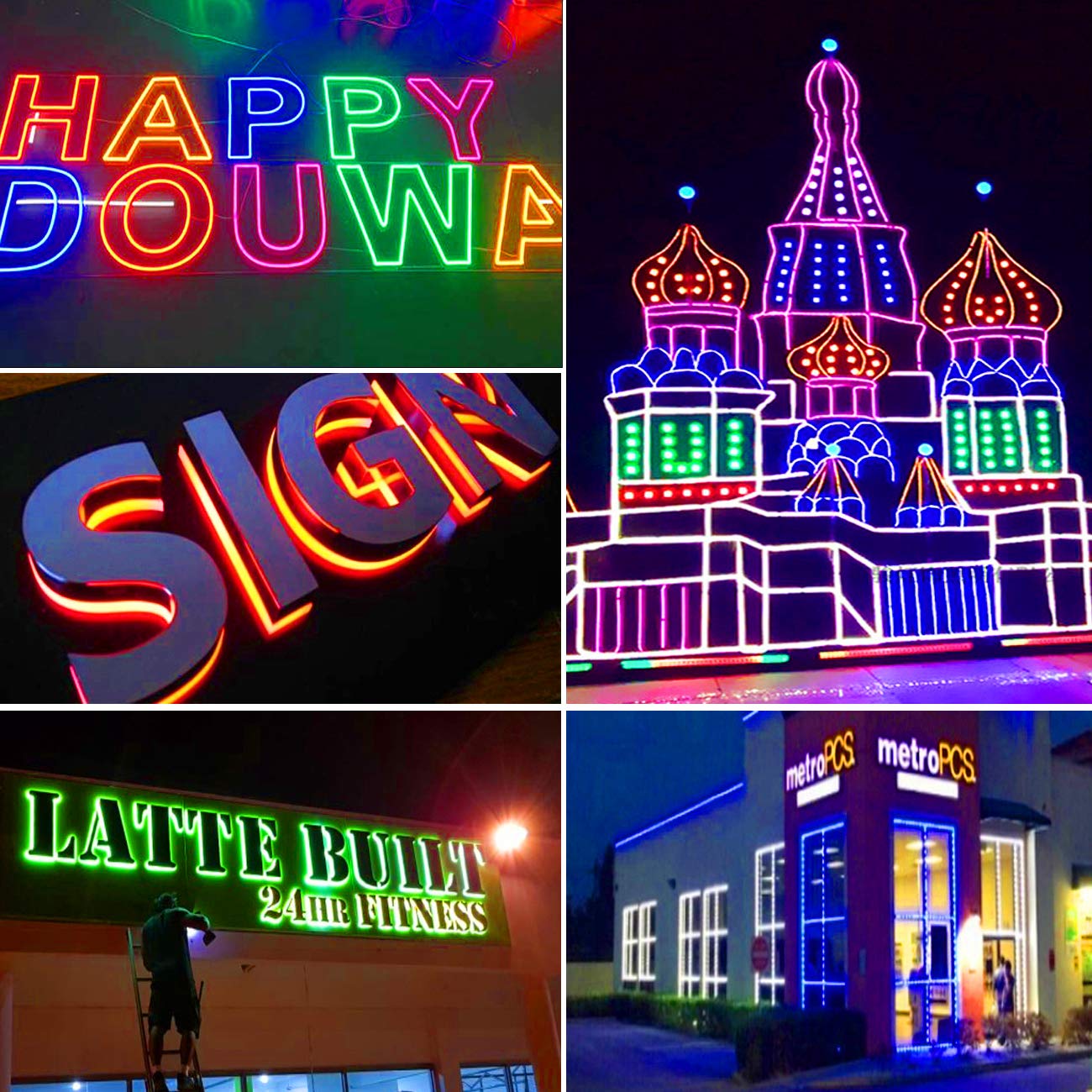 Pomelotree LED Module Lights 12V Waterproof RGB 20FT (2 Packs) AMPG048CF2PCS