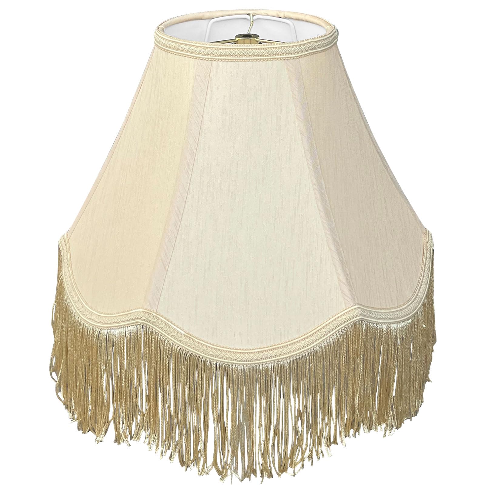 TOOTOO STAR Fringe lamp shade,6 Top X 13 Bottom X 9.25 High (Spider) Victorian lamp shades for Table Lamps & Bedside Lamps Repla