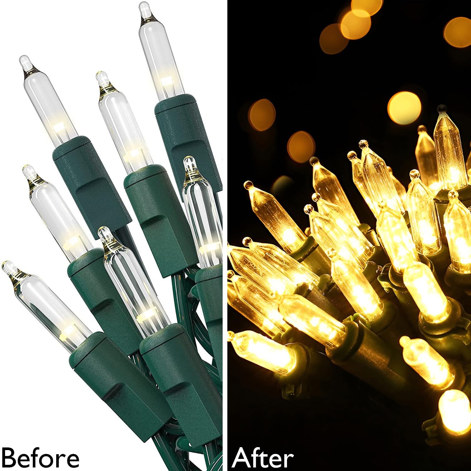 GutReise 2.5V Replacement Light Bulbs for Christmas Trees, Warm Glass Mini Bulbs, 0.17 Amp, 0.42W (120 Count)
