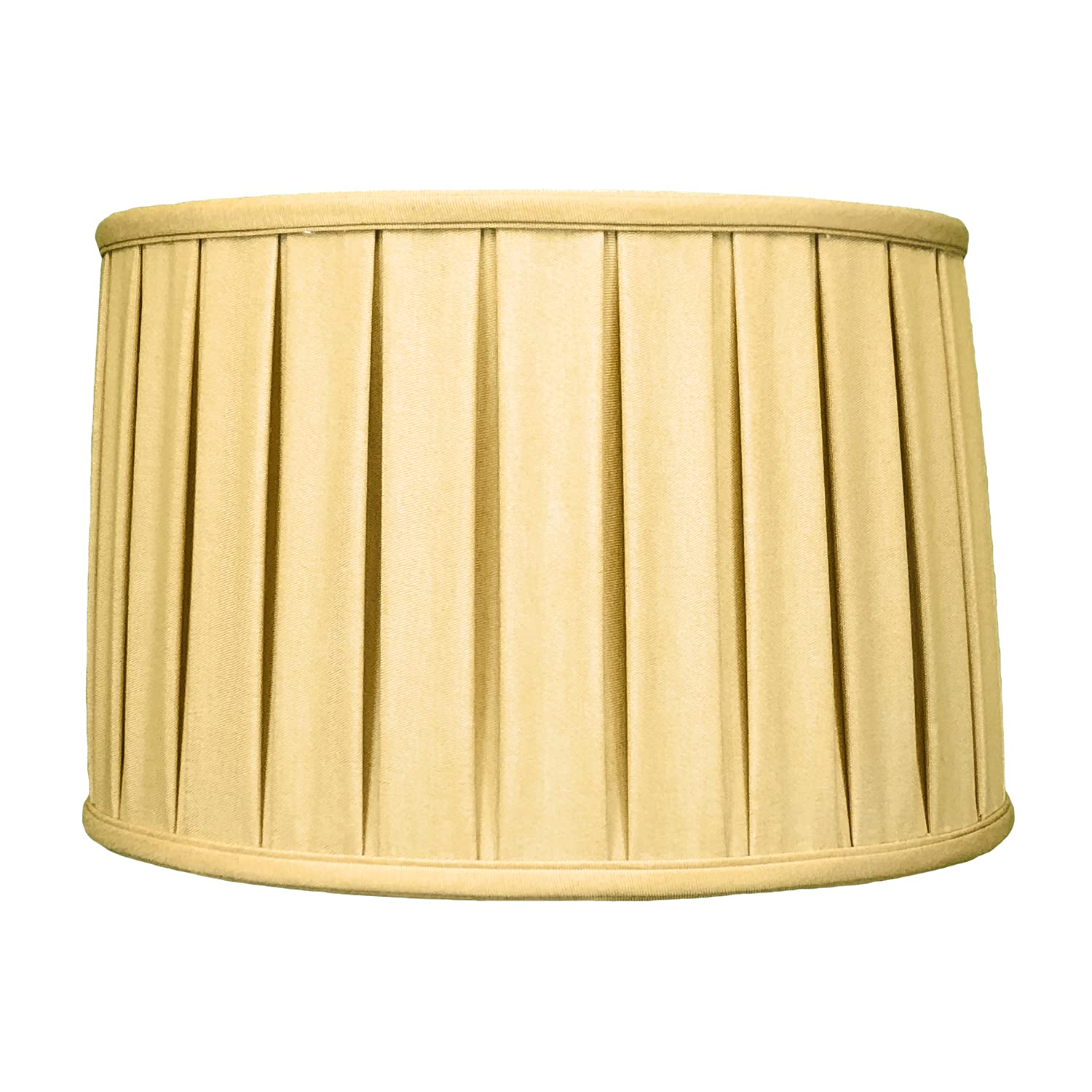 Royal Designs BS-748-18AGL Antique Gold Shallow Drum Pleat Lamp Shade, 17x18x11.5 inches, Elegant Lighting Decor