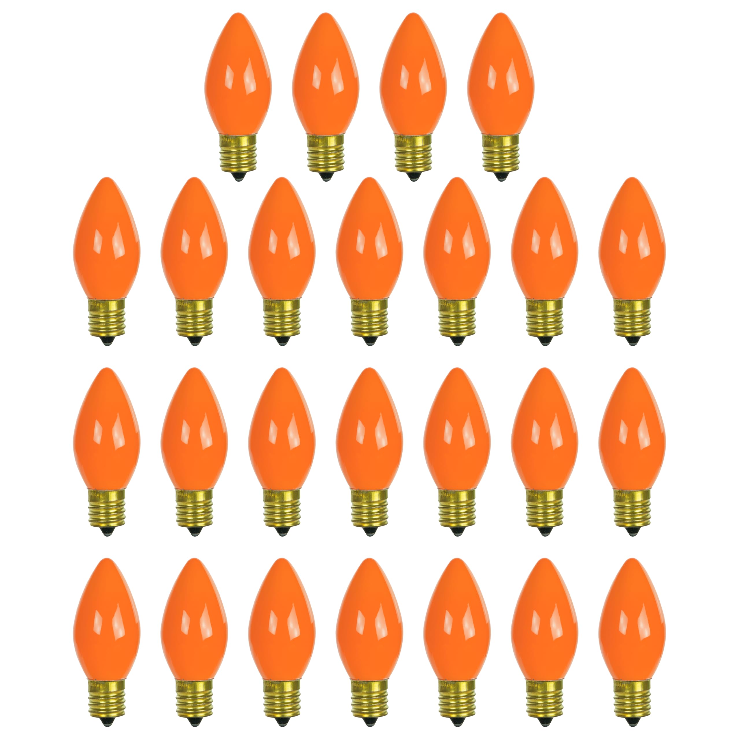 Sunlite Incandescent C9 Colored Night Light Bulb, 7 watts, 120 Volts, Intermediate E17 Screw Base, 2000 Rated Hours, Christmas-L