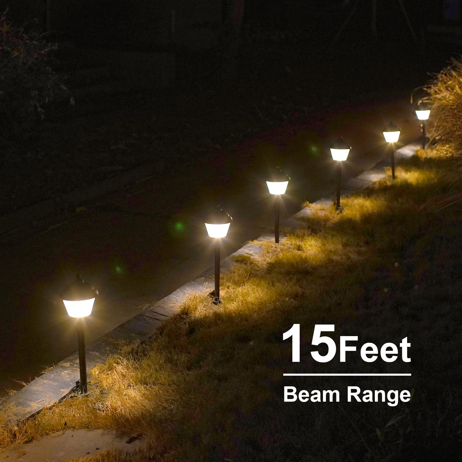 GOODSMANN 1.5W LED Pathway Lights 6PK, 100 Lumen, 3000K Warm White, Metal, 12V Bronze Landscape Lighting Kits