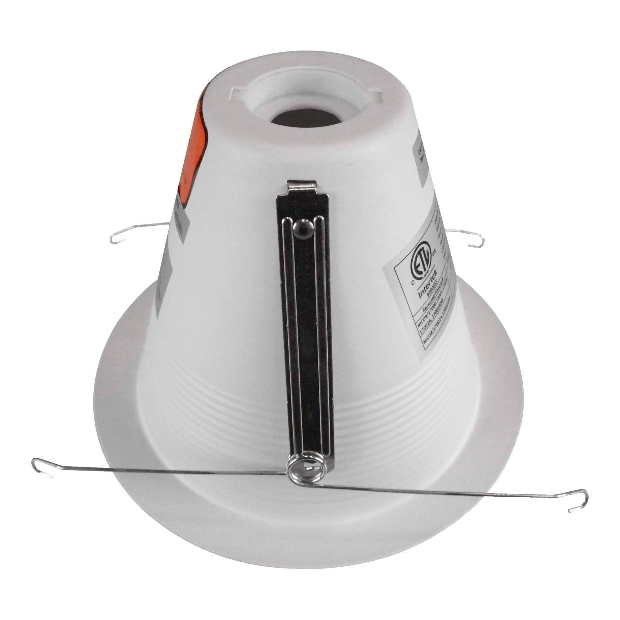 Nicor Lighting 6 Inch White Wet Location Rated Cone Baffle Trim, Fits 6 Inch Housings (17550Awl)