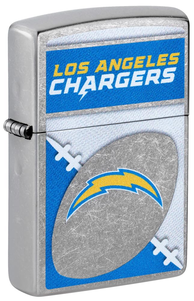 Zippo Nfl Los Angeles Chargers Street Chrome Pocket Lighter