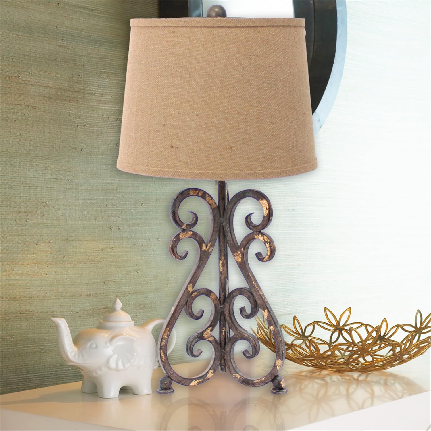 Teton Home Linen Table Lamp - Elegant Lighting For Home Decor, Modern Design