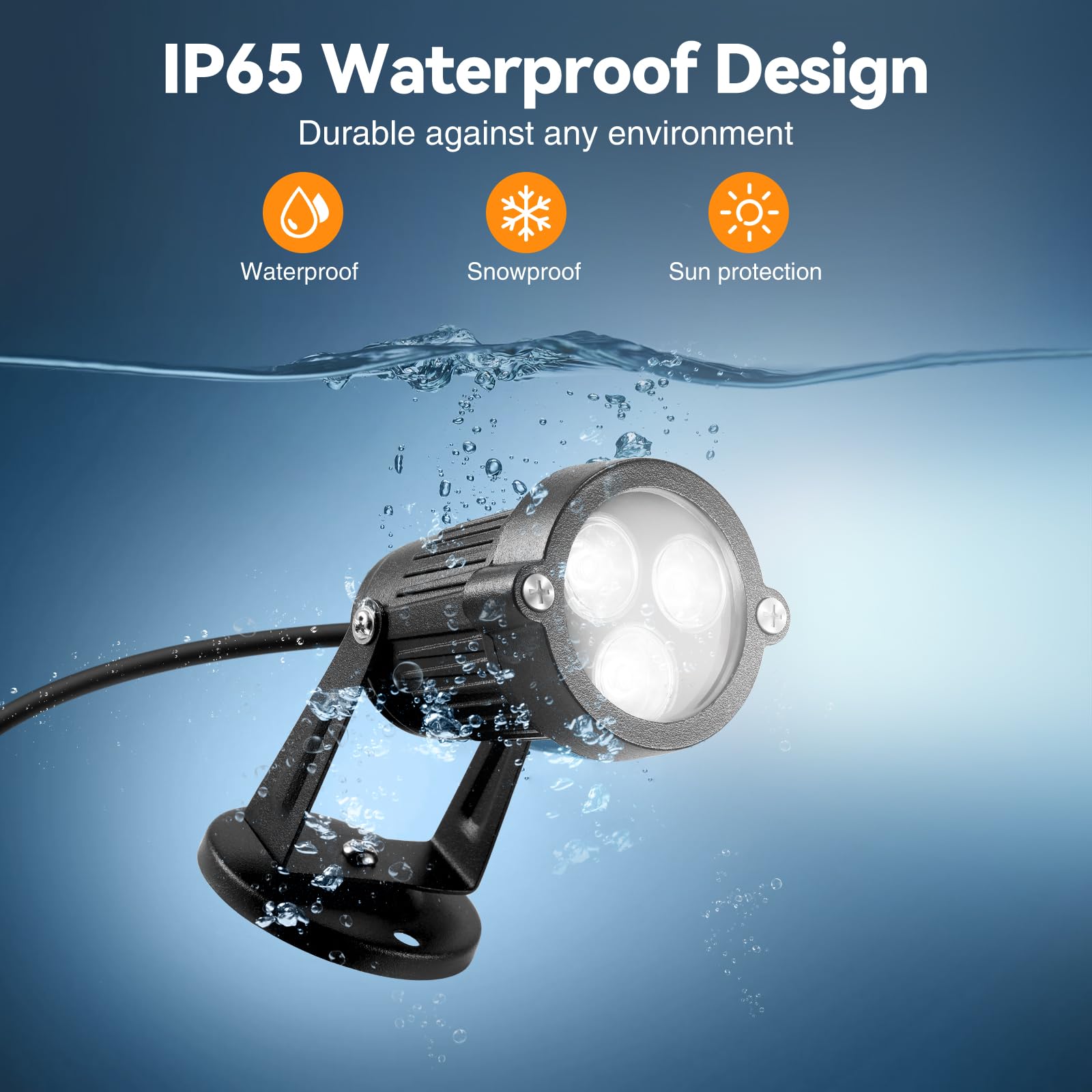 Lemonbest Landscape Lights - Low Voltage Outdoor Landscape Spotlight - Waterproof Led Landscape Lights For Yard Garden Patio Dri