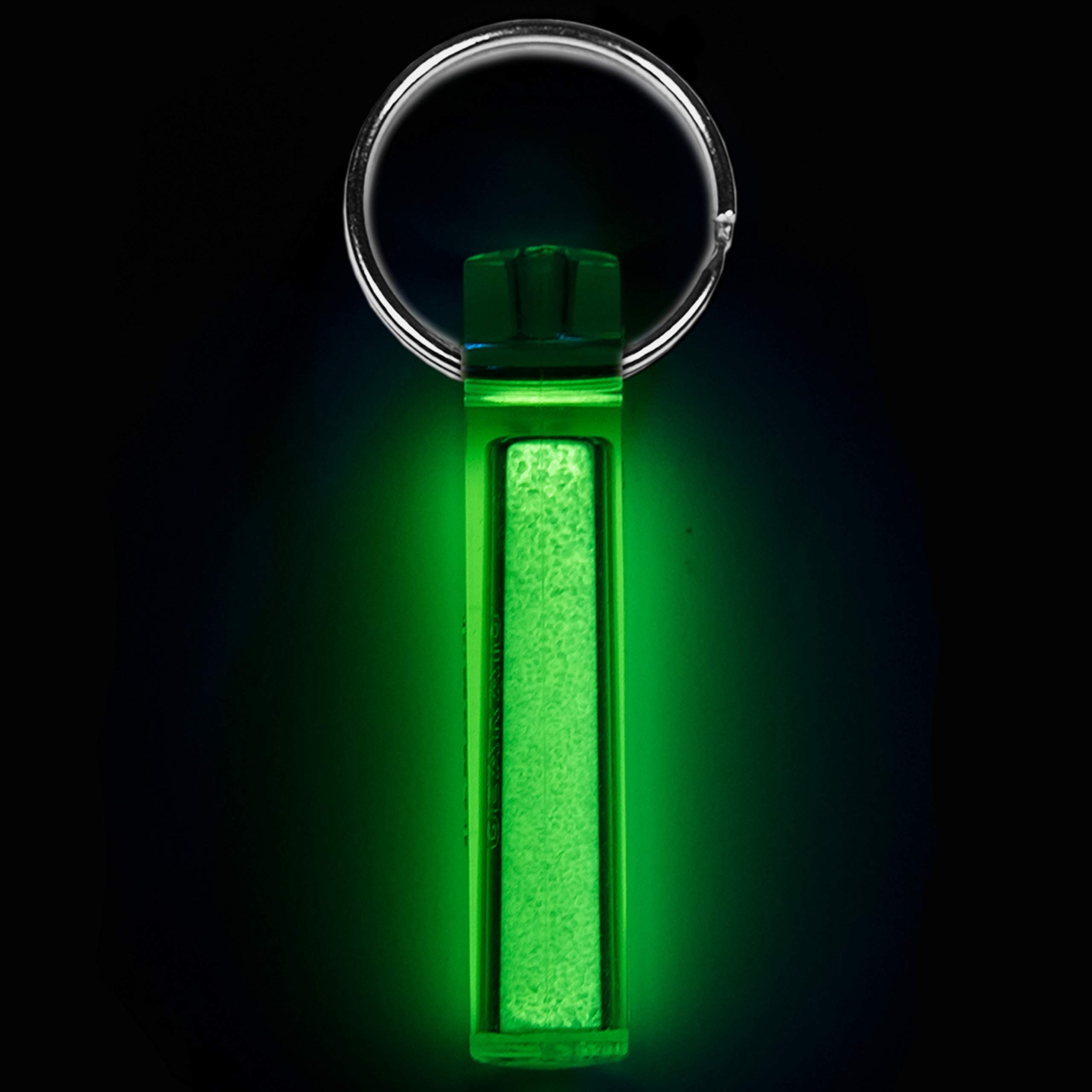 GEAR AID Ni Glo 2" UV Rechargeable Keychain - Yellow Glow-in-the-Dark Accessory for Camping, Scuba Diving, and Hiking (Model 91524)