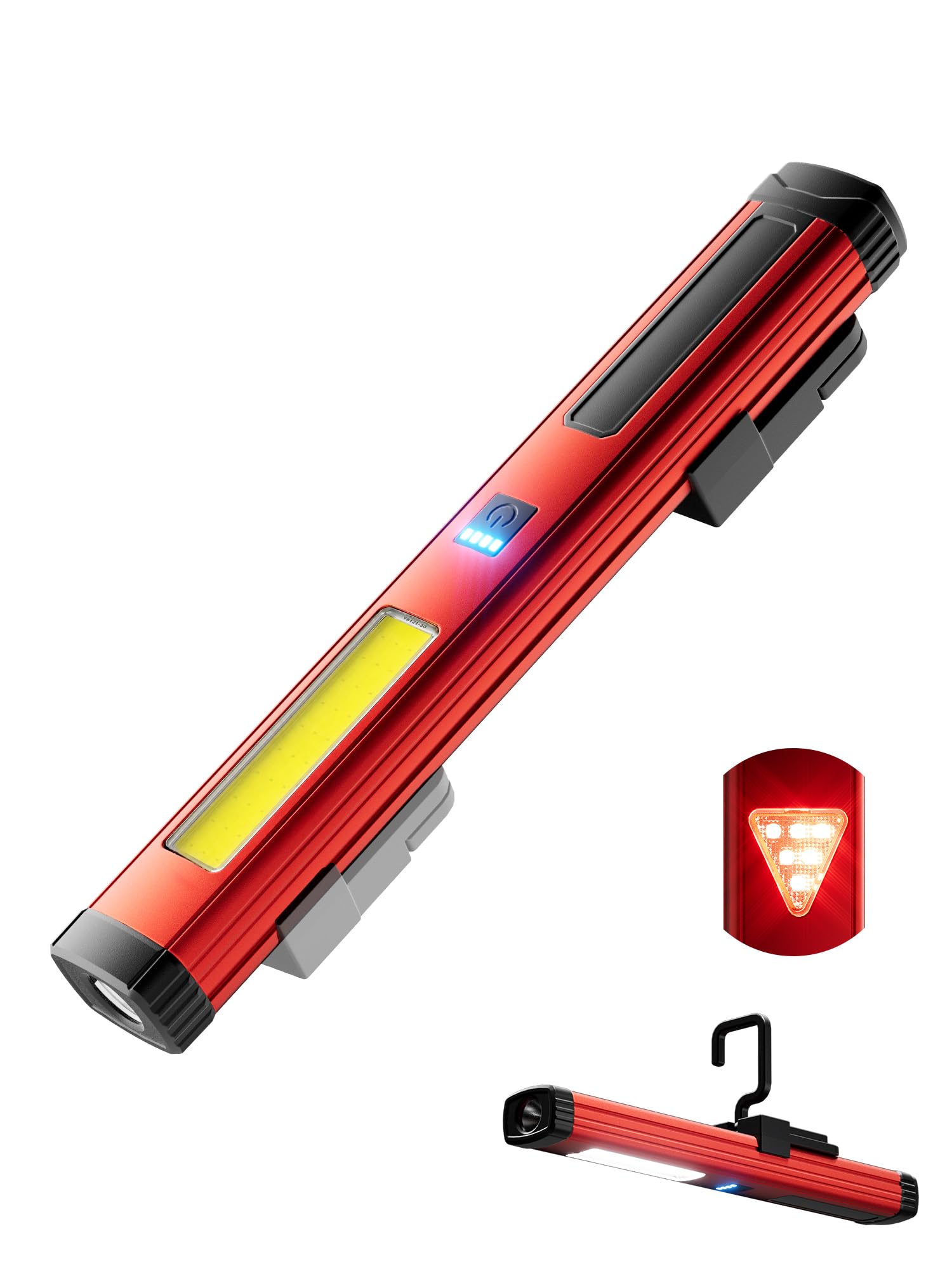 Magnetic Work Light Rechargeable Trouble Light,Cordless Work Lights with 360 Rotating Hook,Worklight LED Flashlight with USB Cha