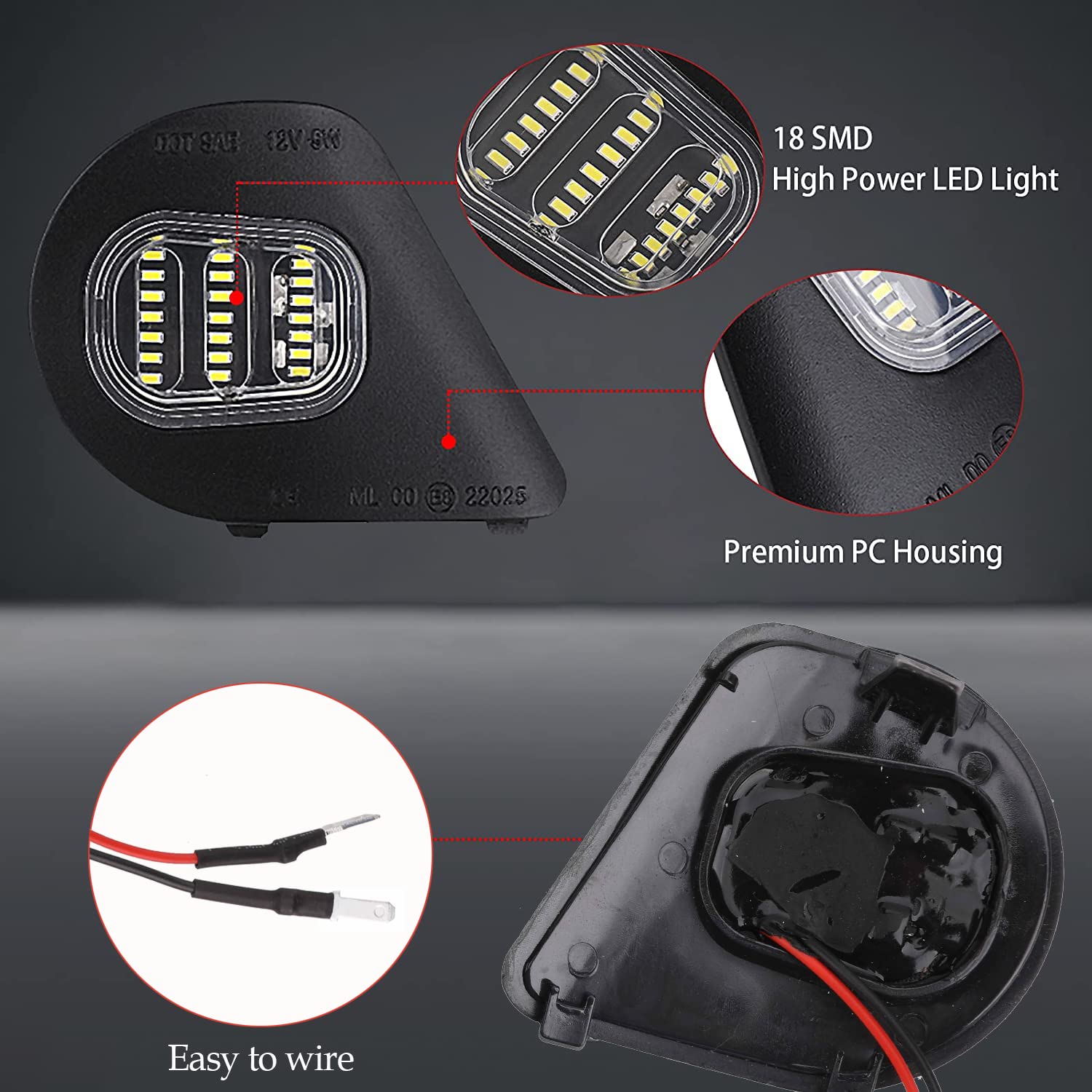 Kansmart For Ram Puddle Lights Compatible With 2010-2019 Dodge Ram 1500 2500 Accessories Mirror Puddle Light Ram 3500 4500 5500 Led Side Mirror Turn Signal Puddle Lamp