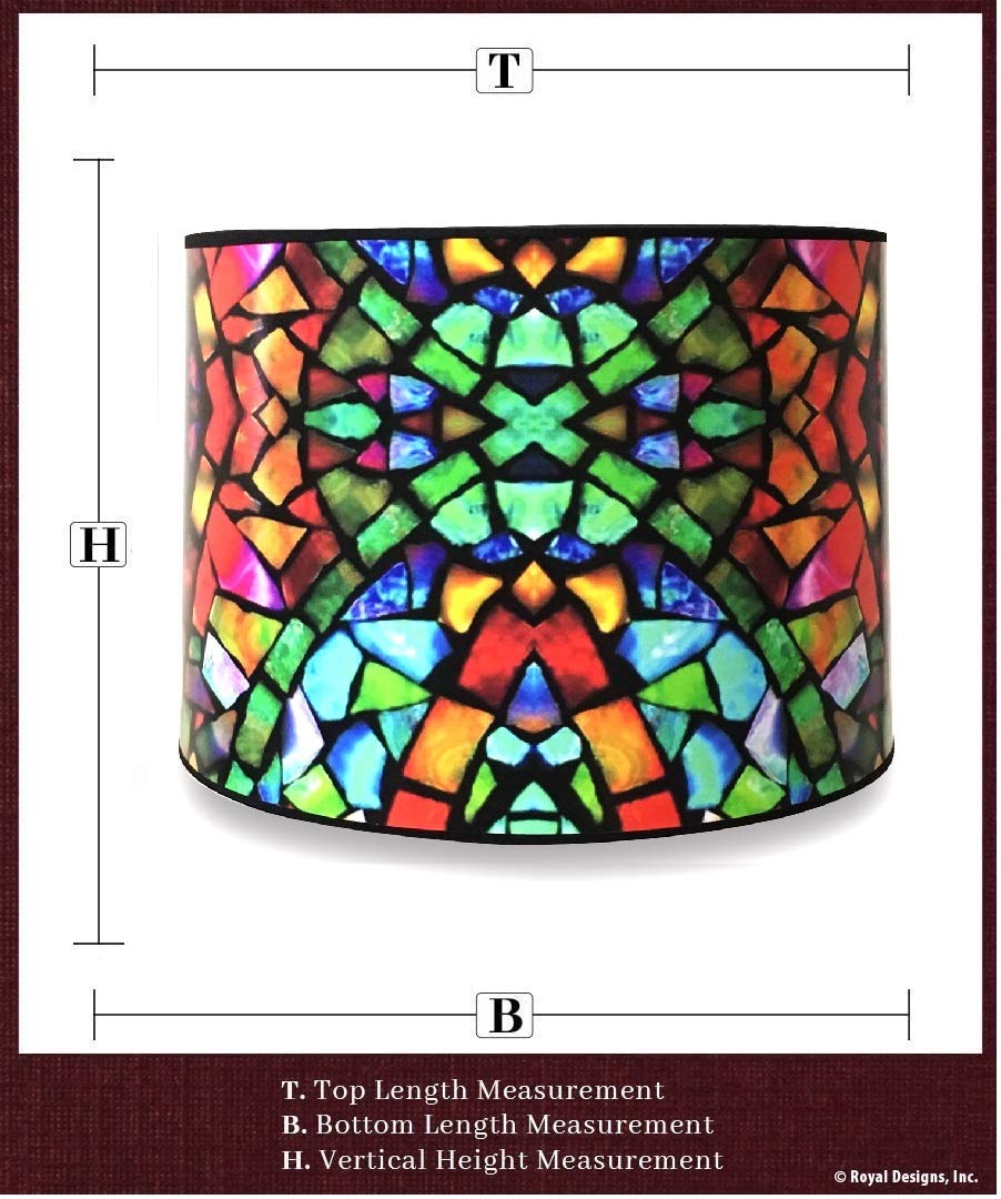 Royal Designs, Inc. Trendy Decorative Handmade Drum Shade, Made In Usa, 10In, Hbc-8036-10, Multicolor