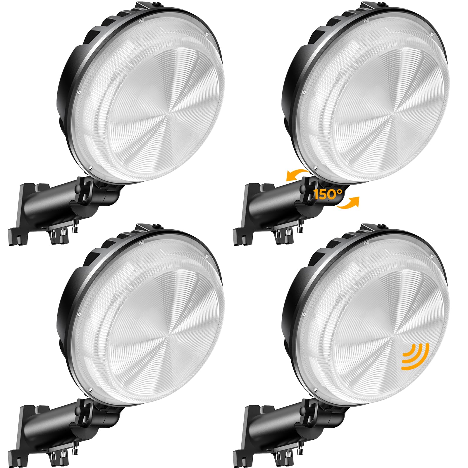 Moontip 150W 4 Pack Led Barn Light, 20000Lm Dusk To Dawn Outdoor Lighting With 150° Adjustable Photocell, 6500K Daylight Yard Lights, Ip66 Waterproof Area Street Light For Farmhouse Barns Warehouse