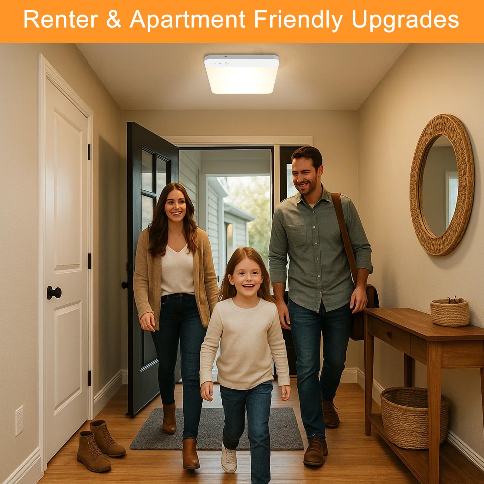 Toowell Rechargeable Closet Lights Motion Sensored - Magnetic Battery Operated Ceiling Lights With Remote, Wireless Sensor Ceili