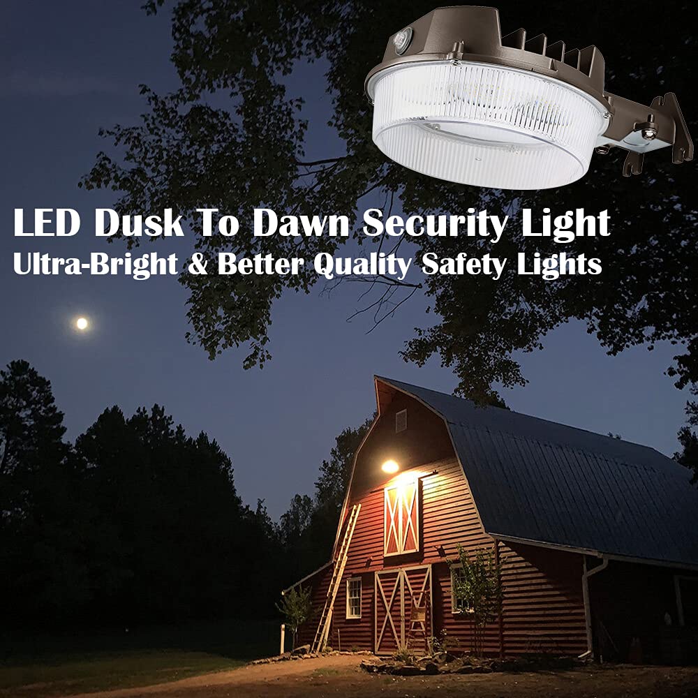 Elitexcel 43W LED Barn Light - 5000LM, 5000K Daylight, Dark Bronze, Model EFMG443W12V50KDP1, Waterproof for Outdoor