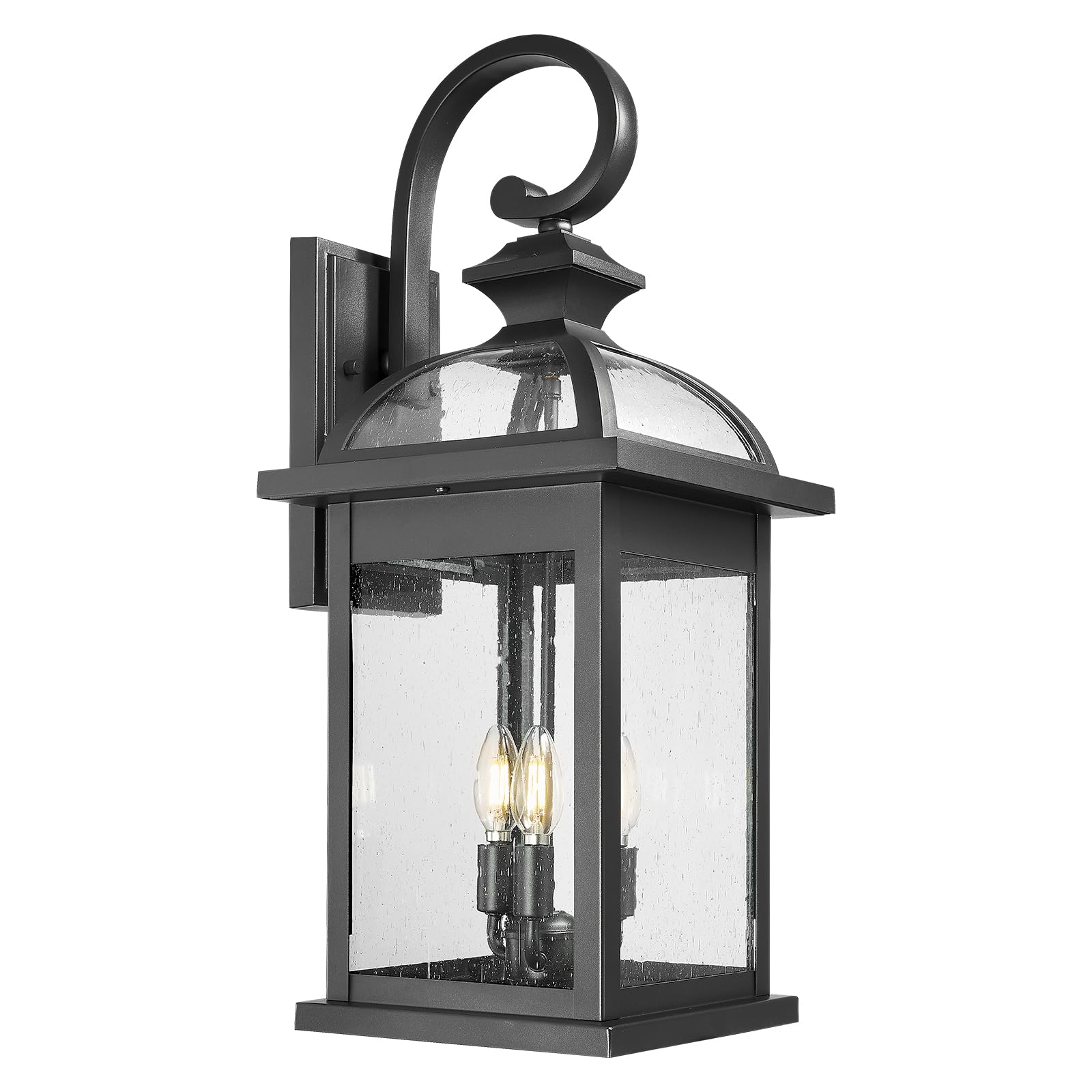 Darkaway Outdoor Lights Fixtures Wall Mount, Extra Large 26inch Outdoor Wall Sconce Lights with Seeded Glass Waterproof Outside 