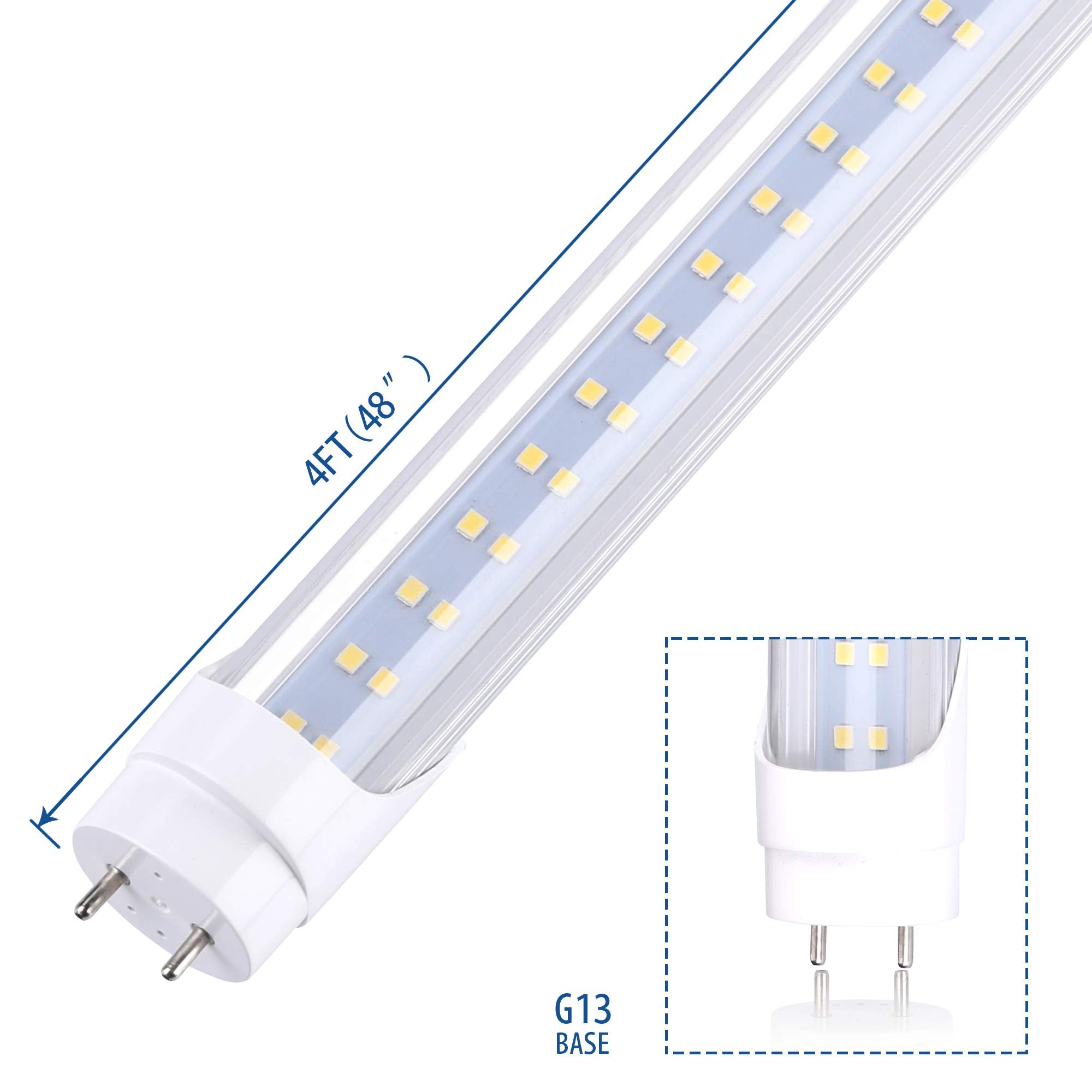 JOMITOP T8 LED Light Bulb 4FT 3360 Lumens Day White 5000K Dual-End 100 Pack Model T812-28W-TS-50K100