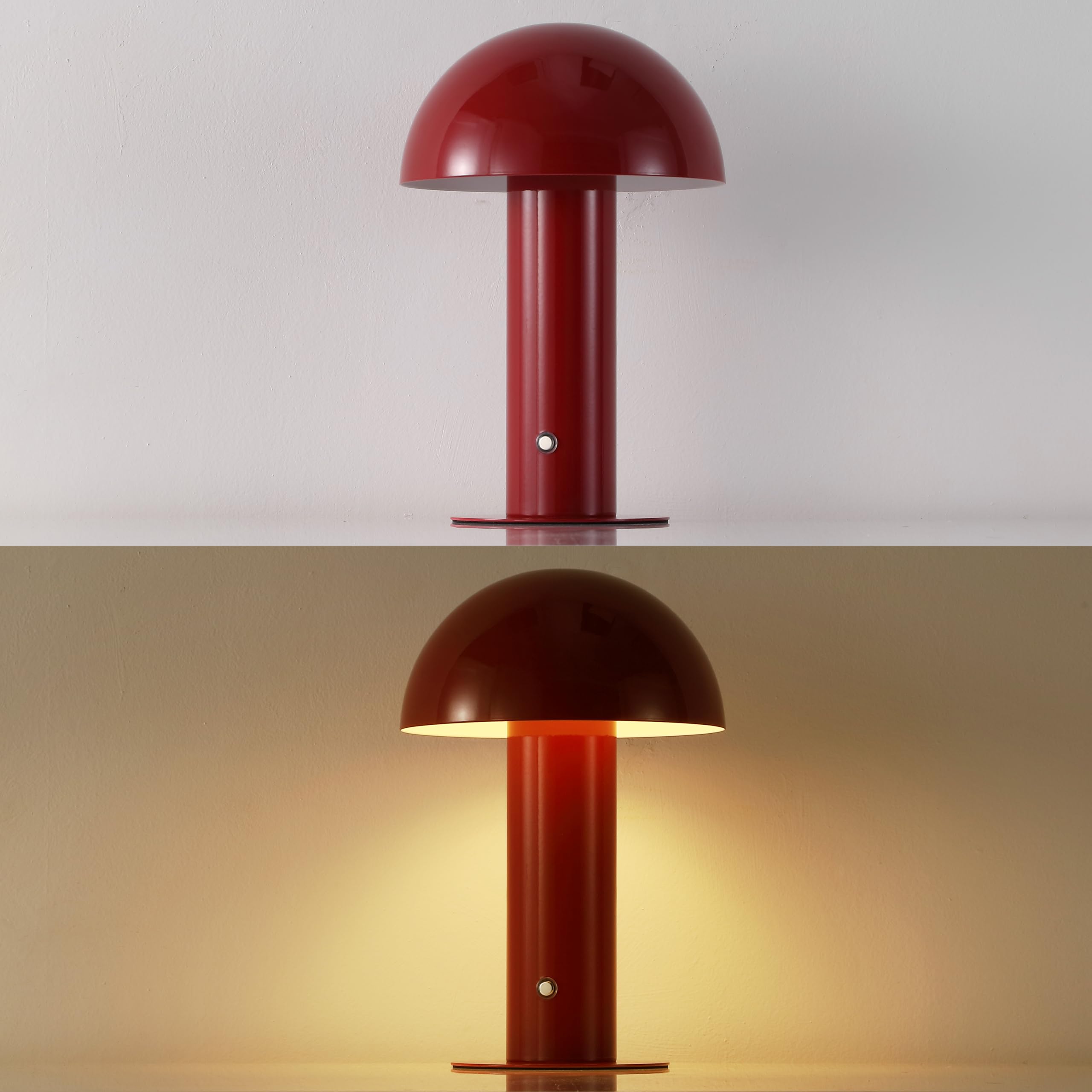 Jonathan Y Jyl7115G Boletus 10.75'' Contemporary Bohemian Rechargeable/Cordless Iron Dimmable Integrated Led Mushroom Table Lamp