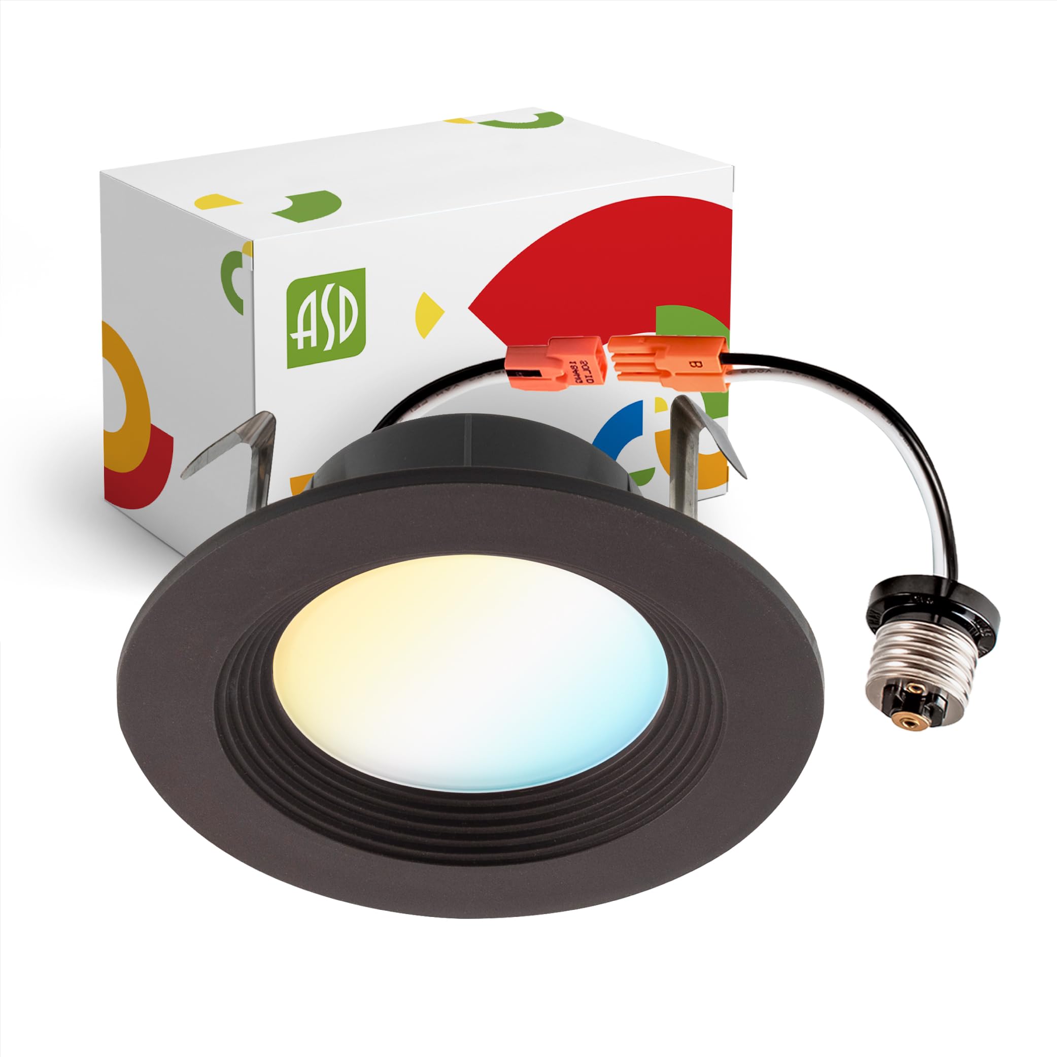 ASD LED Recessed Lighting 4 Inch 9W 700 Lm Dimmable Wet Rated Adjustable 2700K-5000K Oil-Rubbed Bronze Model A-LRKR