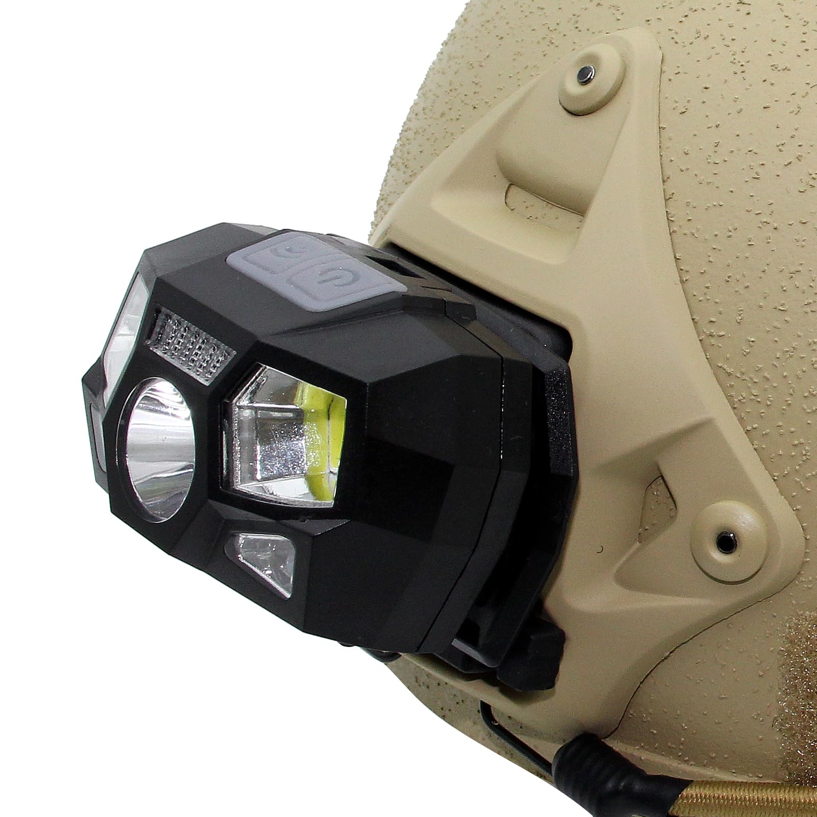JOAXOR Tactical Helmet Light Flashlight,800 Lumen Ultra-Light Bright LED Rechargeable Helmet Light with White Red Light Waterpro