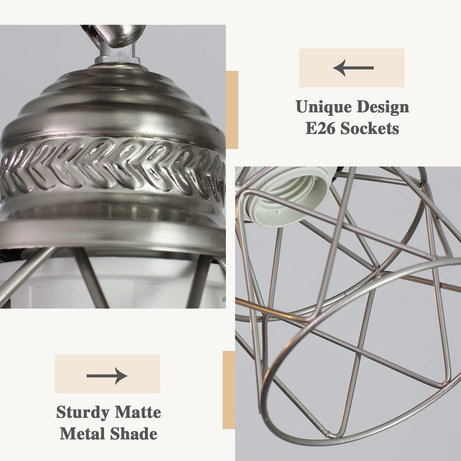 Abeajat Kitchen Light Fixtures Ceiling Mount, 3-Lights Multi-Directional Ceiling Lamp With E26 Base, Adjustable Flush Mount Ceil