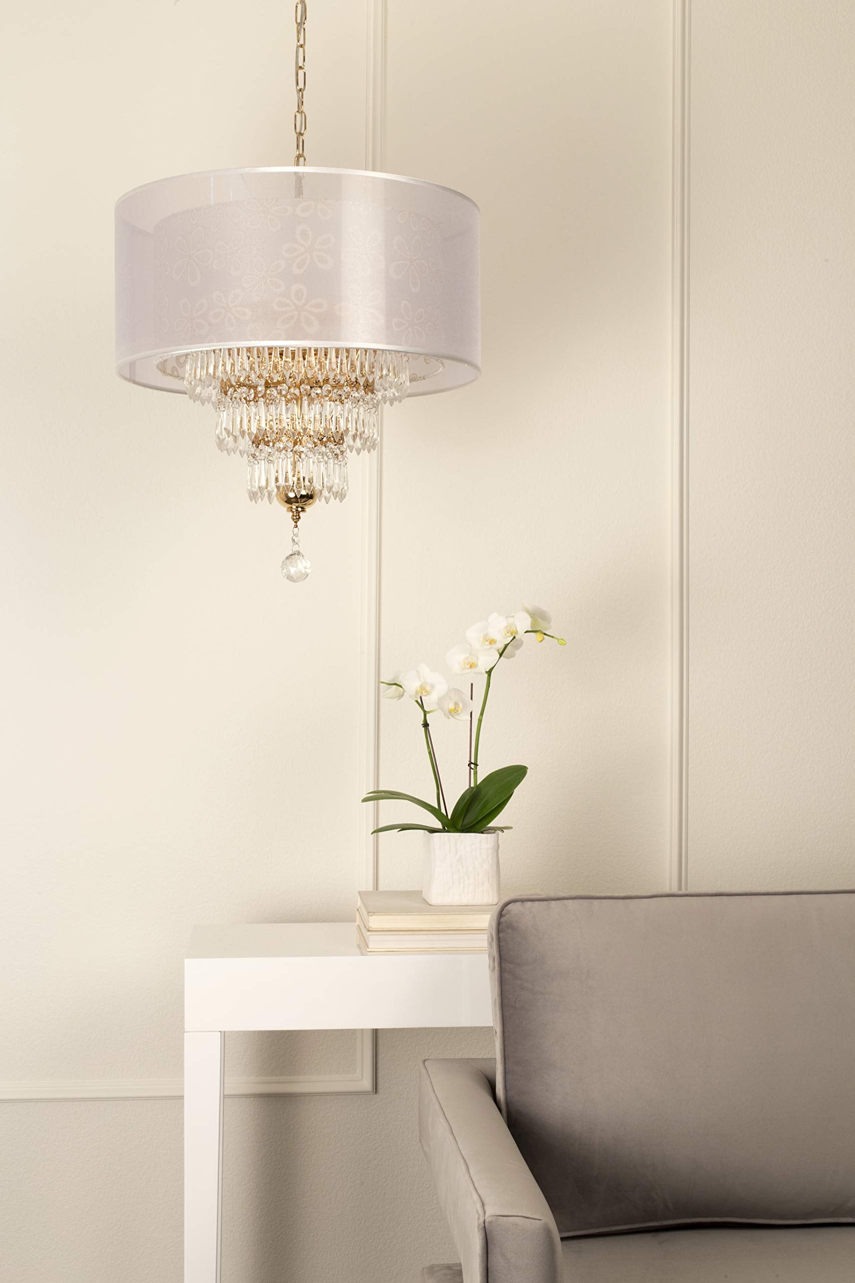 OK Lighting OK-5156H Chantilly Ceiling LAMP, 21.5 H