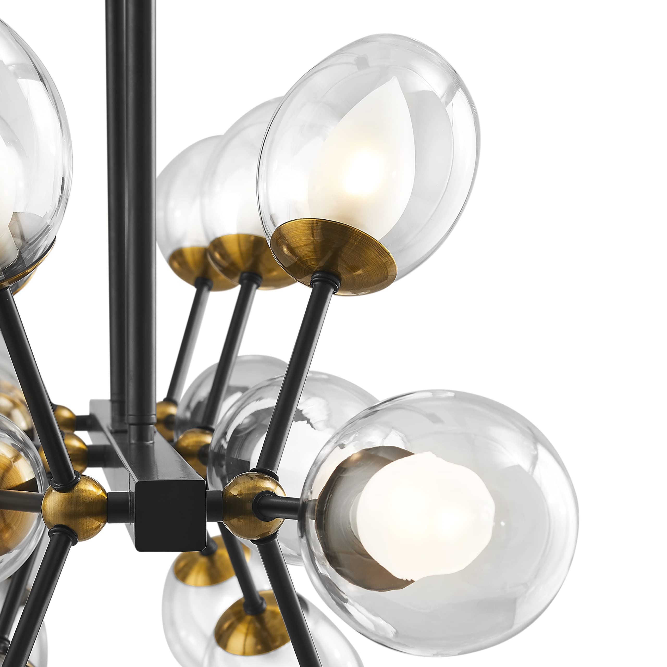 Finesse Decor Nodus Crystal Chandelier, 18 Lights, Metal, Gold, Model CH-32400