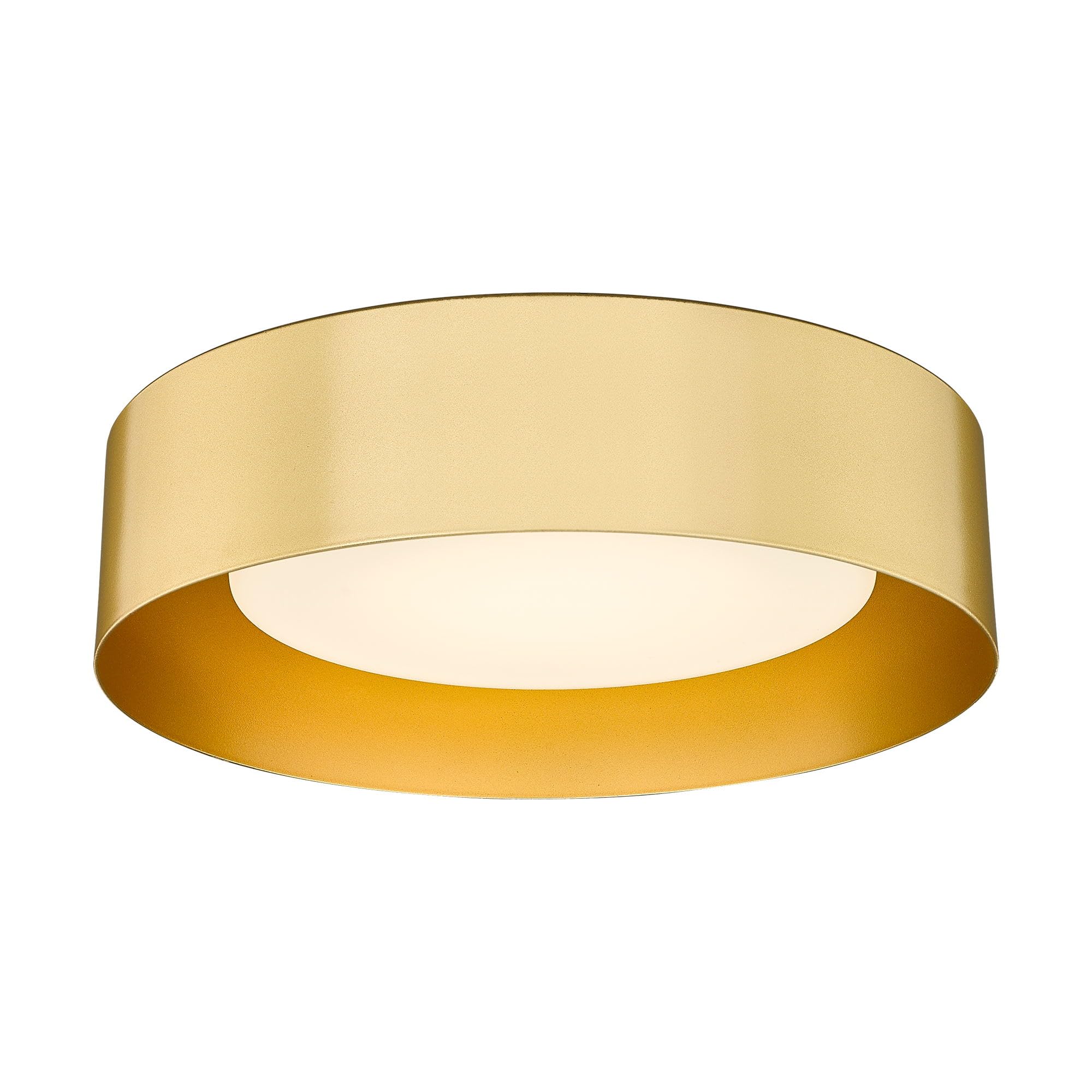 AUTELO LED Ceiling Lights, Gold Flush Mount Ceilingg Light, 5CCT Vintage 12'' Ceiling Lights Fixture with Frosted Glass in Gold 