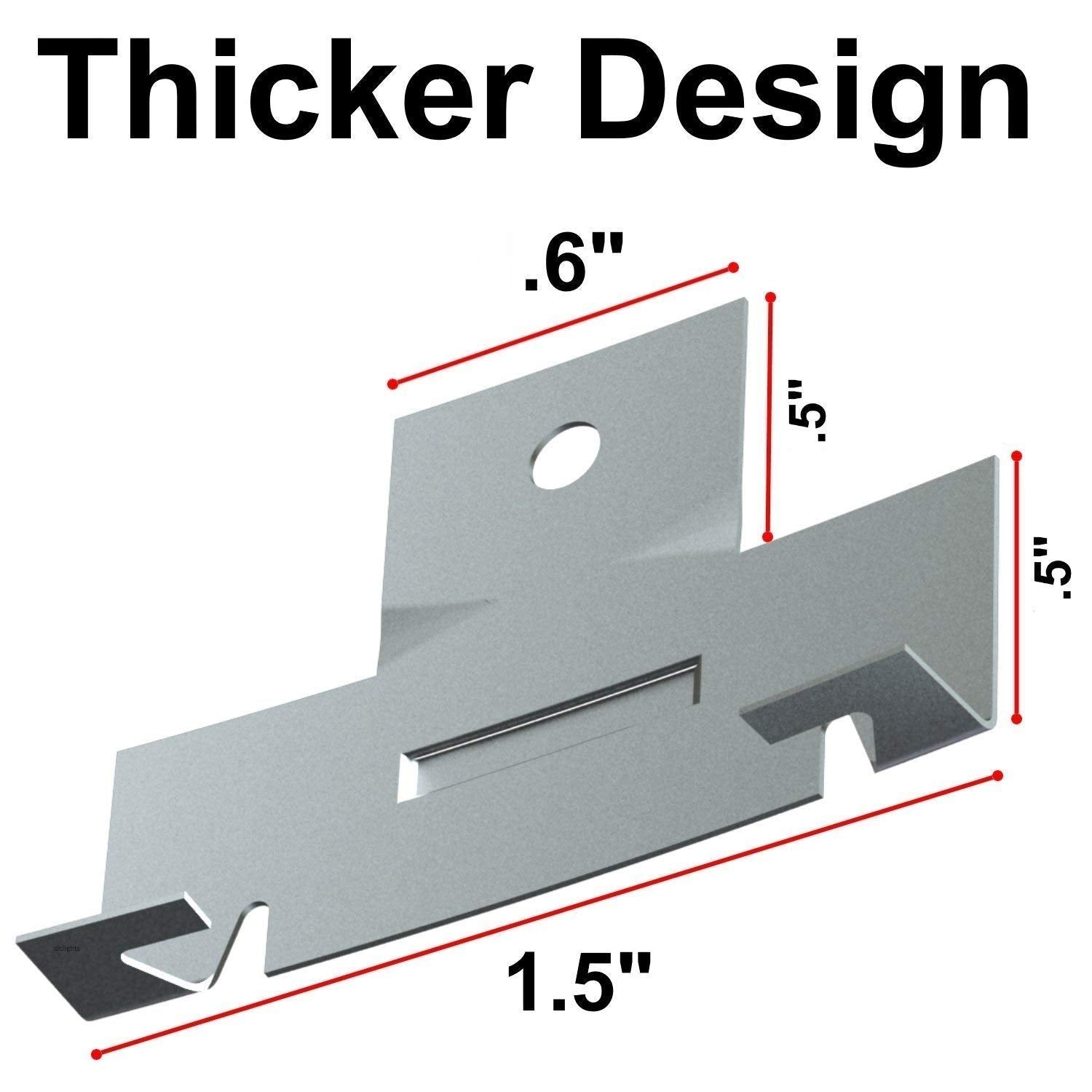 harrrrd Retrofit Recessed Downlight Housing C Clips - 30 Pack (15 Pairs), Zinc Material, Self Tapping Screws Included