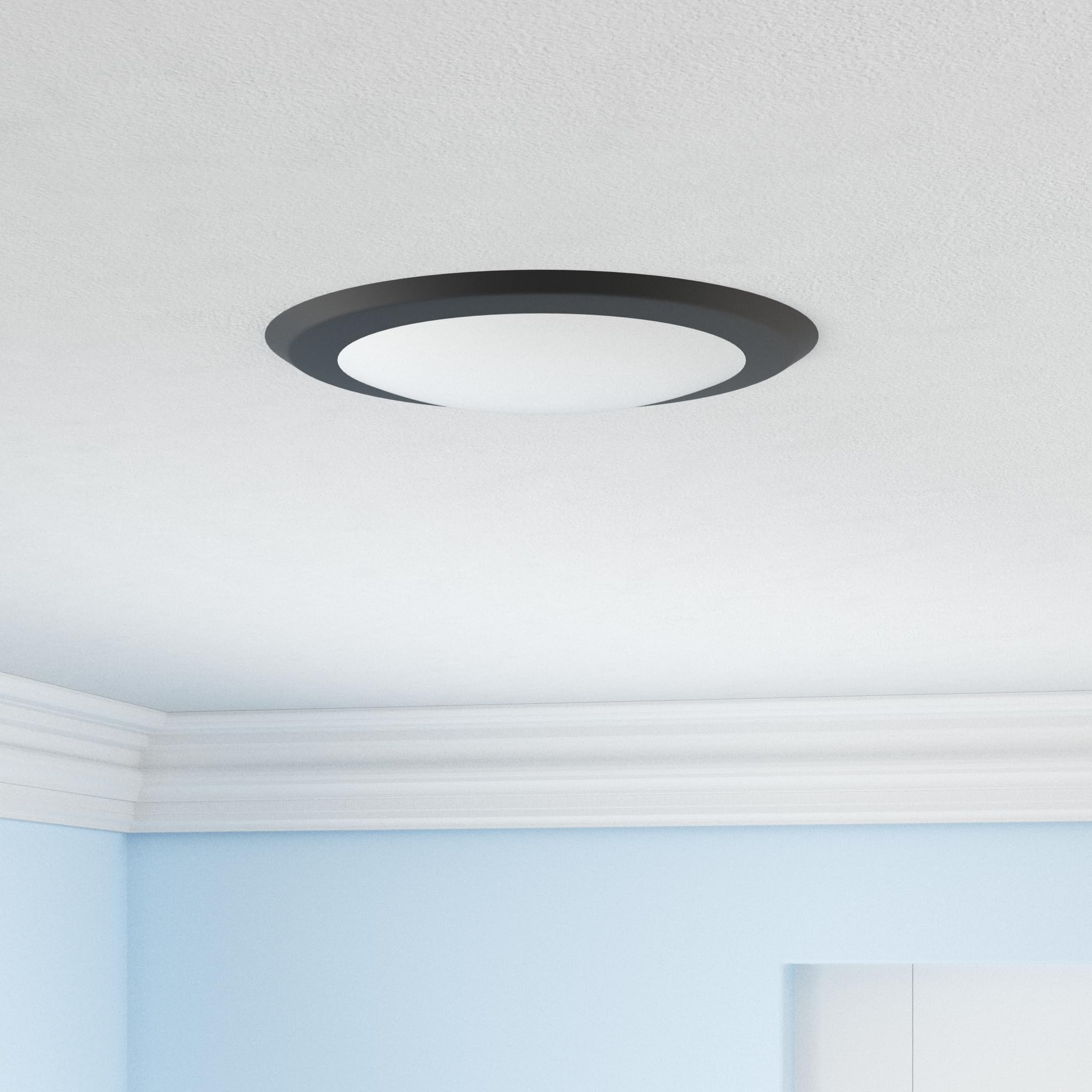 Topeler 6In Led Bronze Disk Light, 15W Modern Flush Mount Ceiling Light, Dimmable Low Profile Recessed Disc Light, Metal Baffle
