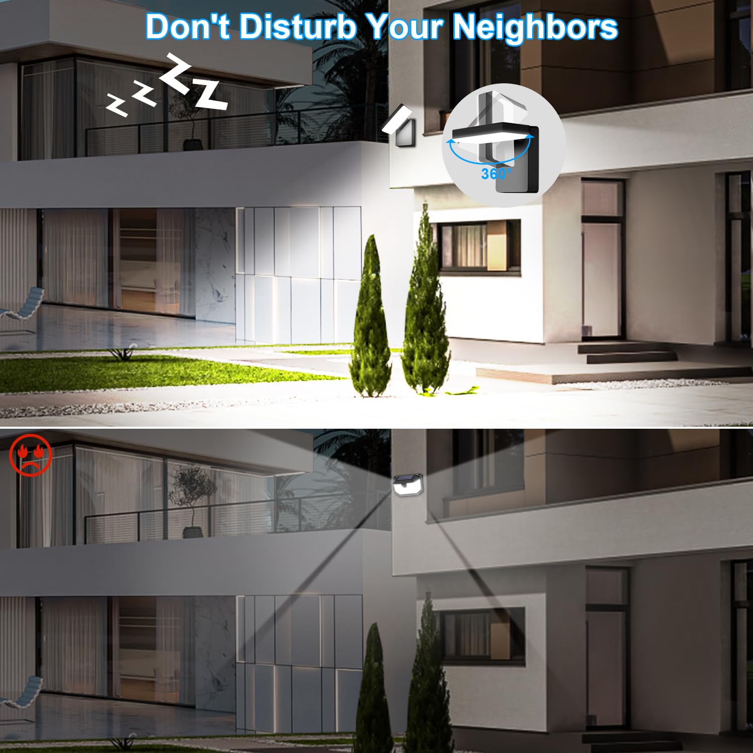 Ledmo 60W Led Outdoor Wall Light 360 Rotatable Head With 180 Tilt Modern Commercial Security Lights Exterior Rotate Freely Patio