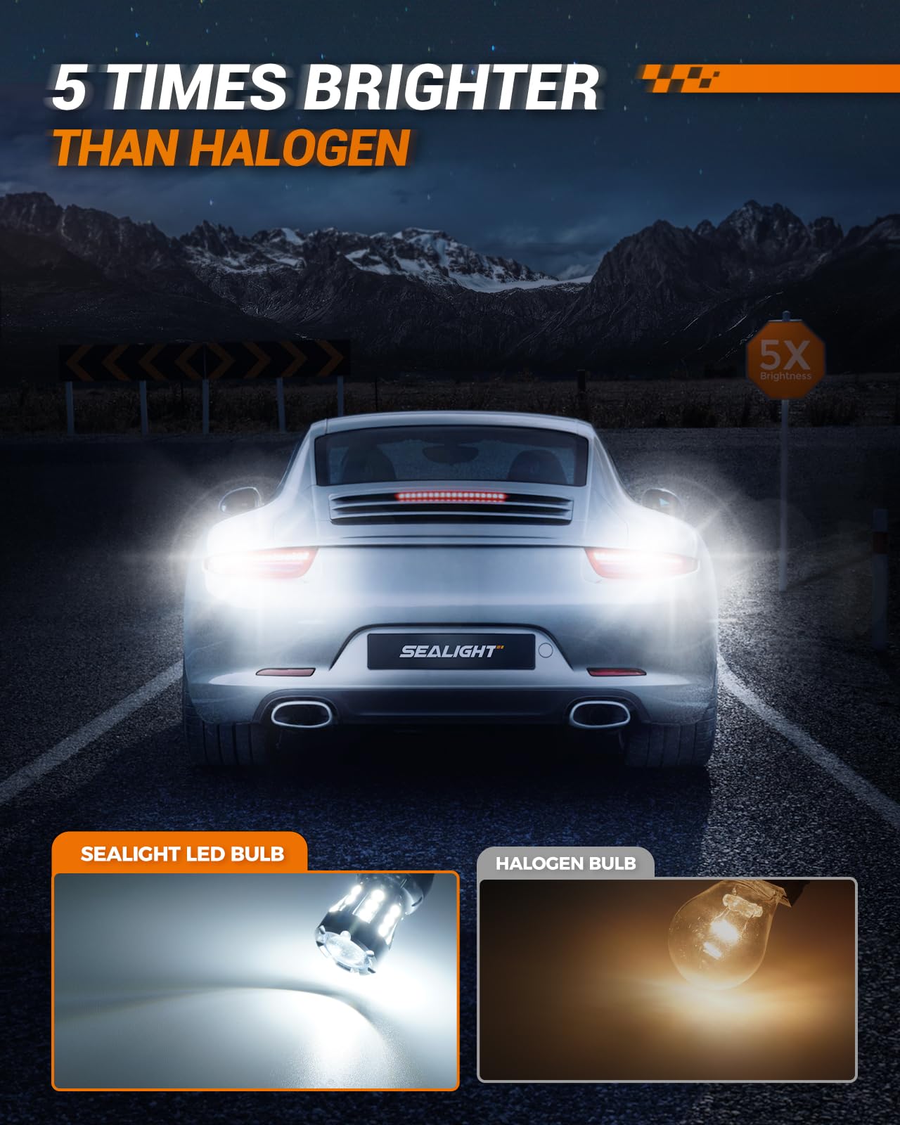 Sealight 3157 Led Bulb White, Super Bright 3156 3056 3057 4157 3047 4057 3457 4114 Led Bulb For Backup Reverse Tail Brake Drl Si