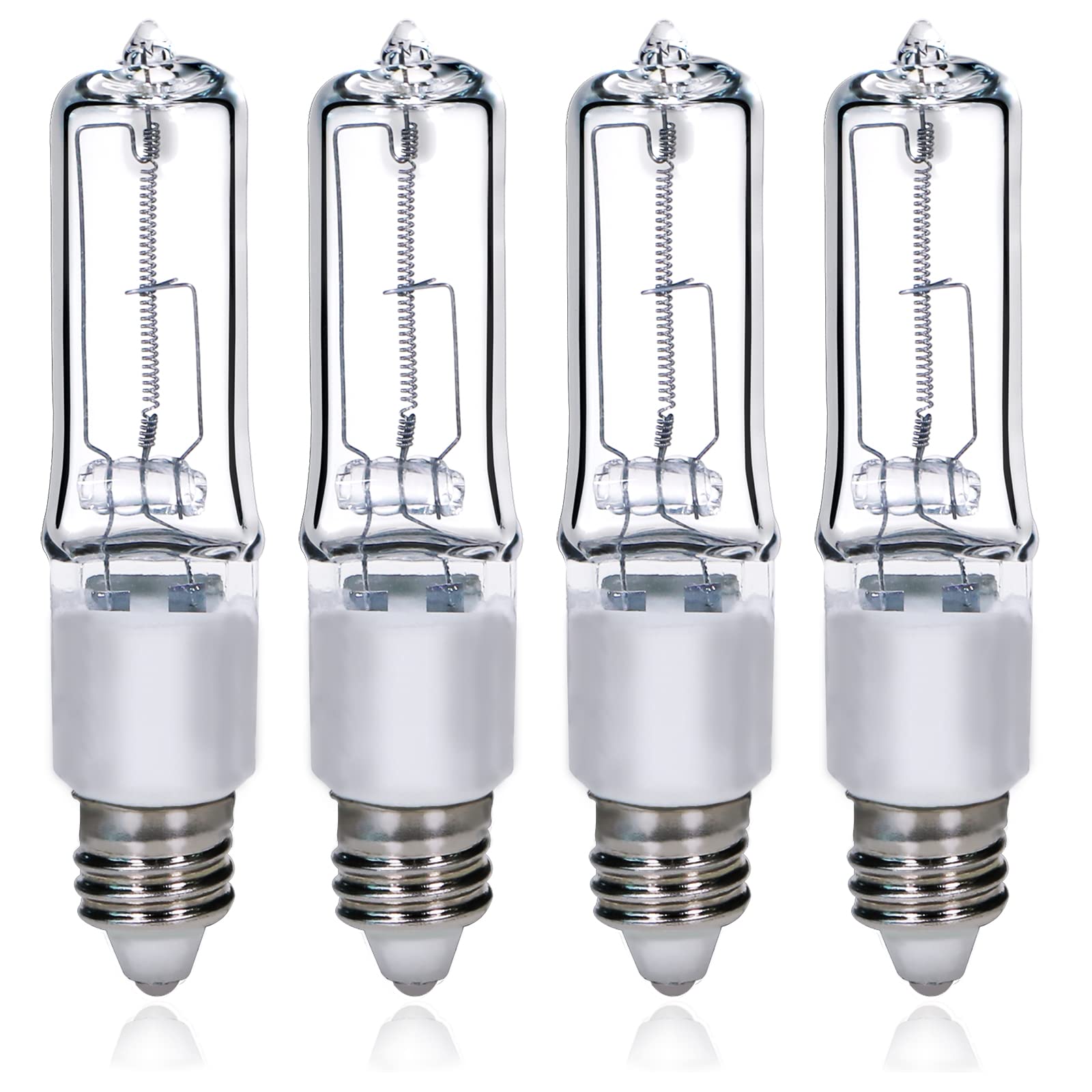 Gmy Jde11 120V 100W T4 Mini Candelabra Base 1600Lm 2800K Clear Dimmable Jd E11 Halogen Light Bulbs 4Pack