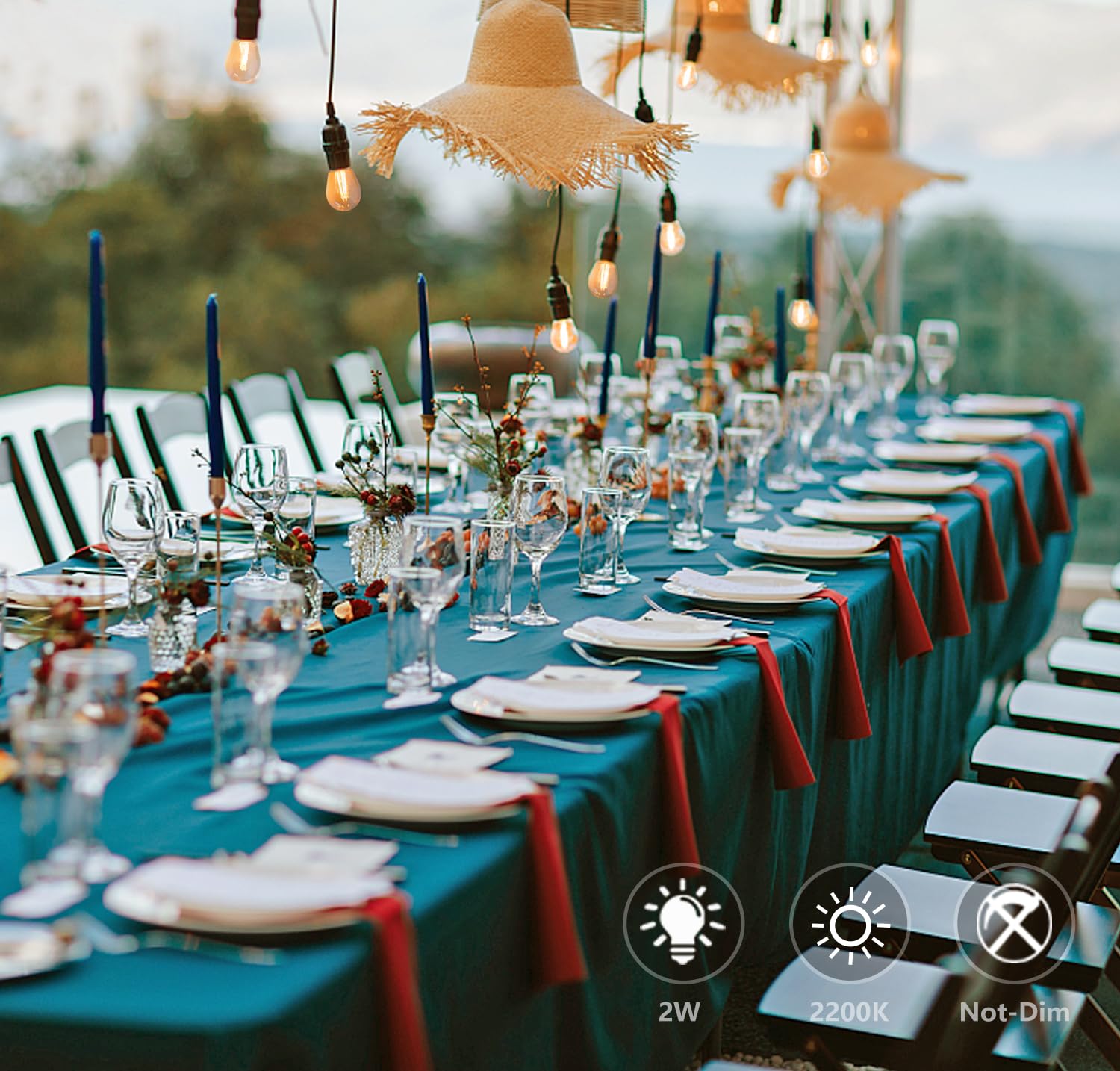 S14 Replacement Led Light Bulbs, Shatterproof & Waterproof 2W S14 Edison Led Bulbs, Outdoor String Lights, E26 Base Patio Lights