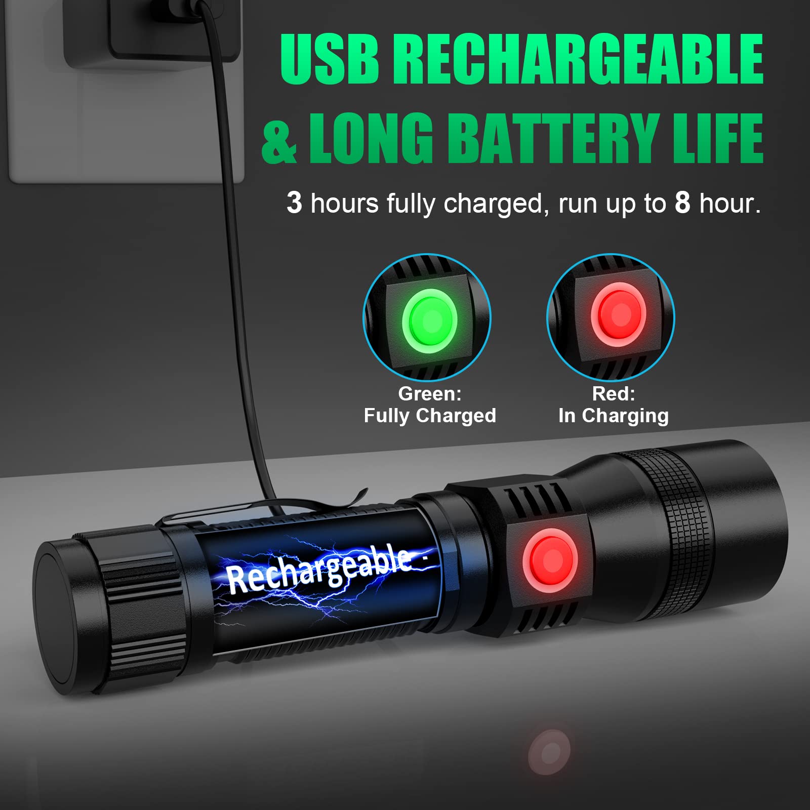 AdamStar UV Flashlight Black Light - 3-in-1 Rechargeable LED, 7 Modes, Waterproof, High Lumen for Camping & Pet Urine Detection