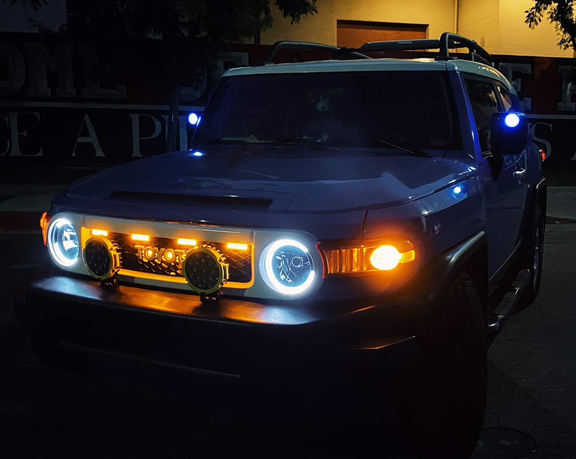 Ijdmtoy Jdm Ultra Blue 4-Smd High Power Led Side Mirror Replacement Bulbs Compatible With 2007-2014 Toyota Fj Cruiser