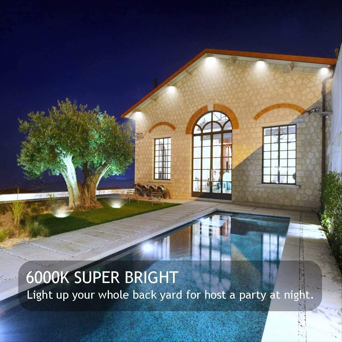 GLW 12V LED Flood Light, 10W Mini Waterproof, 900LM, Daylight White, 2 Pack, Aluminum, IP65, Halogen Equivalent