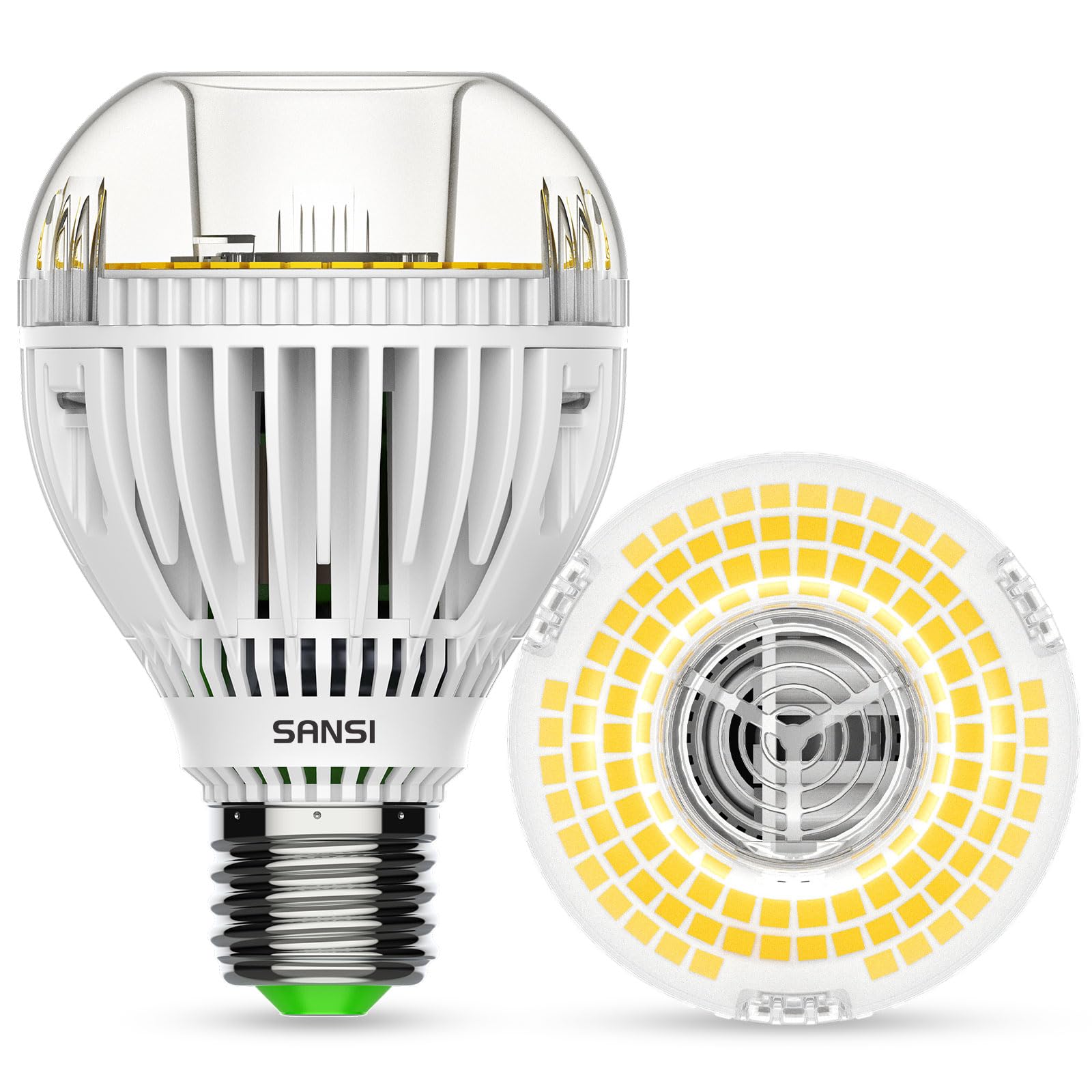 Sansi 300W Equivalent A19 Led Light Bulb, 4500 Lumens 5000K Daylight Light Bulbs, Non-Dimmable E26 Led Bulb With Ceramic Technol