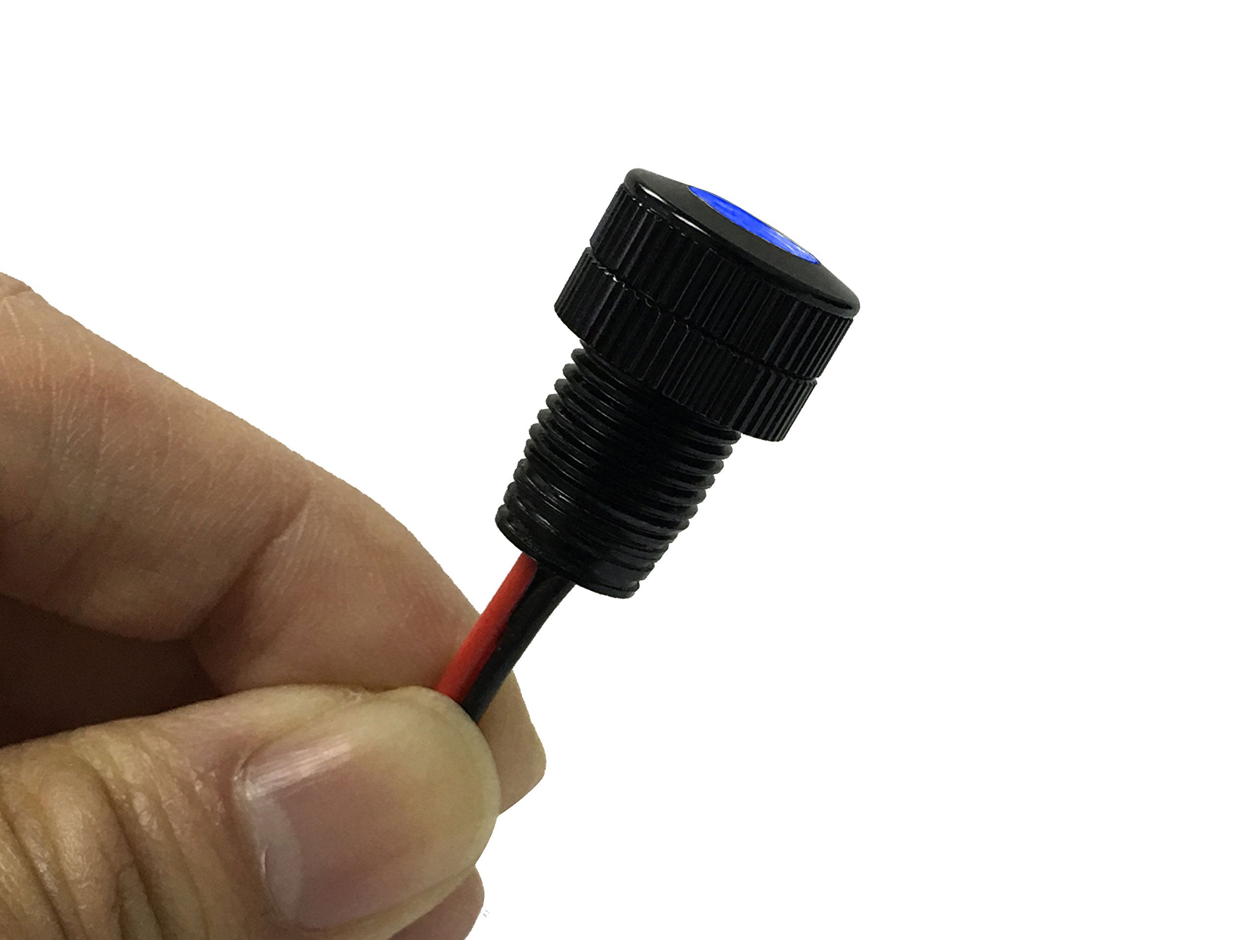 Oznium Flush Mount LED Light - 12V, Aluminum, 11mm Size, Blue LED for Bumper, Grille, Interior, Motorcycle Lighting